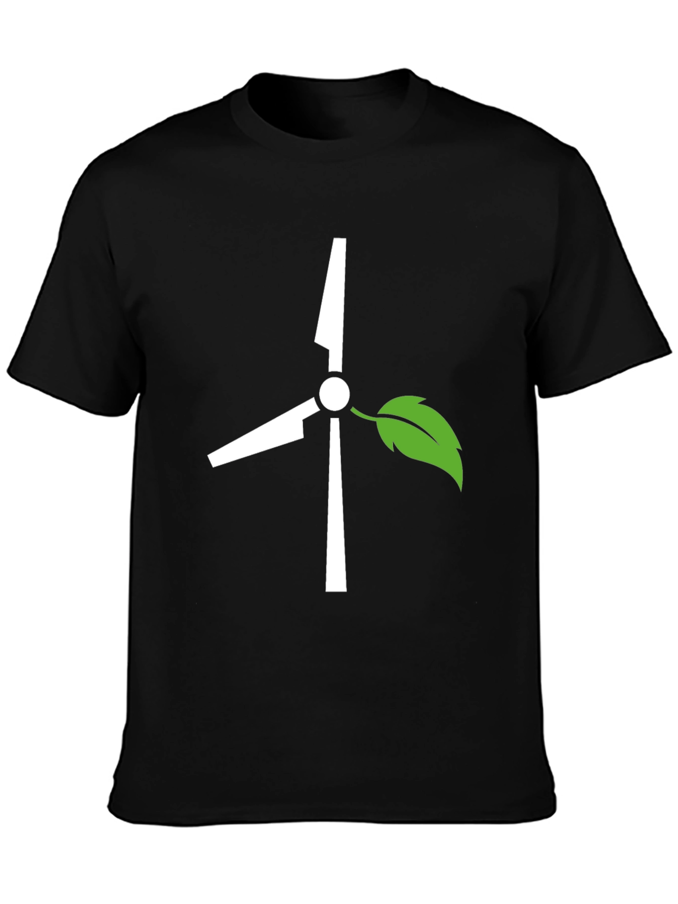 Eco-Friendly Wind Turbine T-Shirt - Black