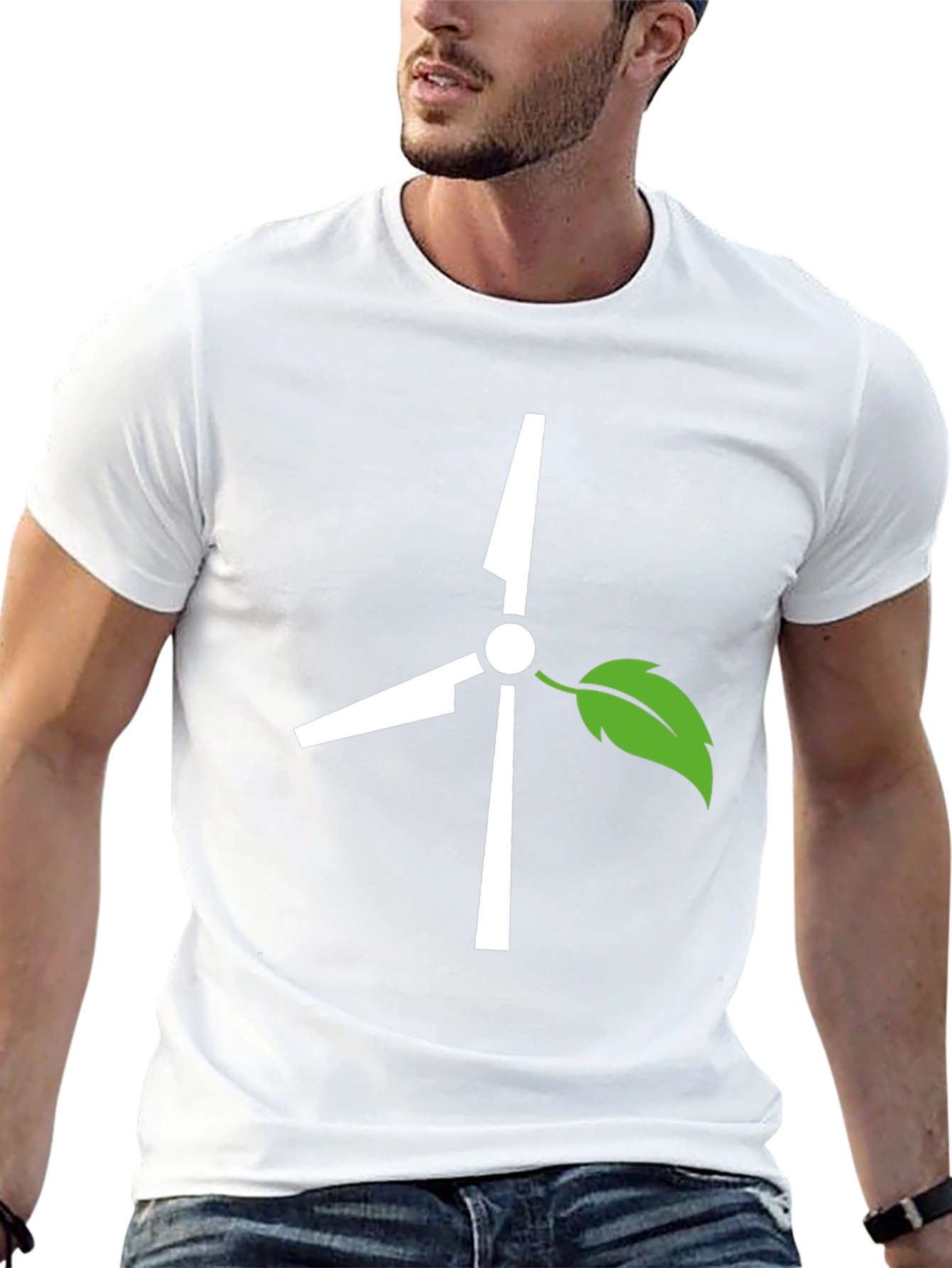 Eco-Friendly Wind Turbine T-Shirt - Black