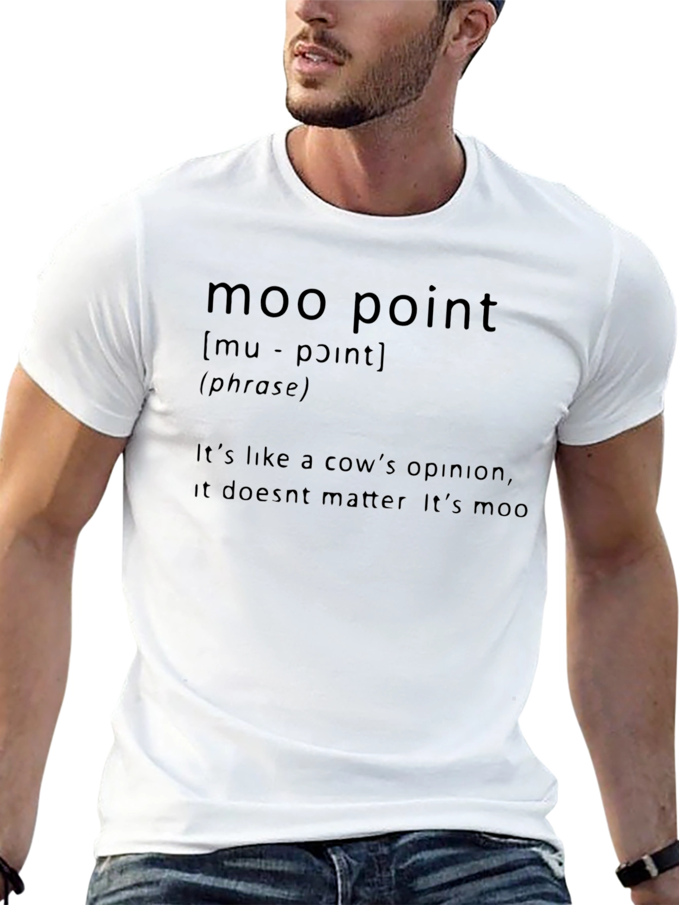 Moo Point T-Shirt Funny Cow Opinion Tee