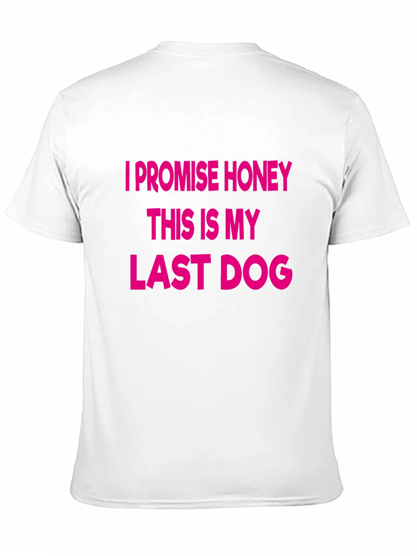 Funny Last Dog Graphic Tee - Black Cotton T-Shirt
