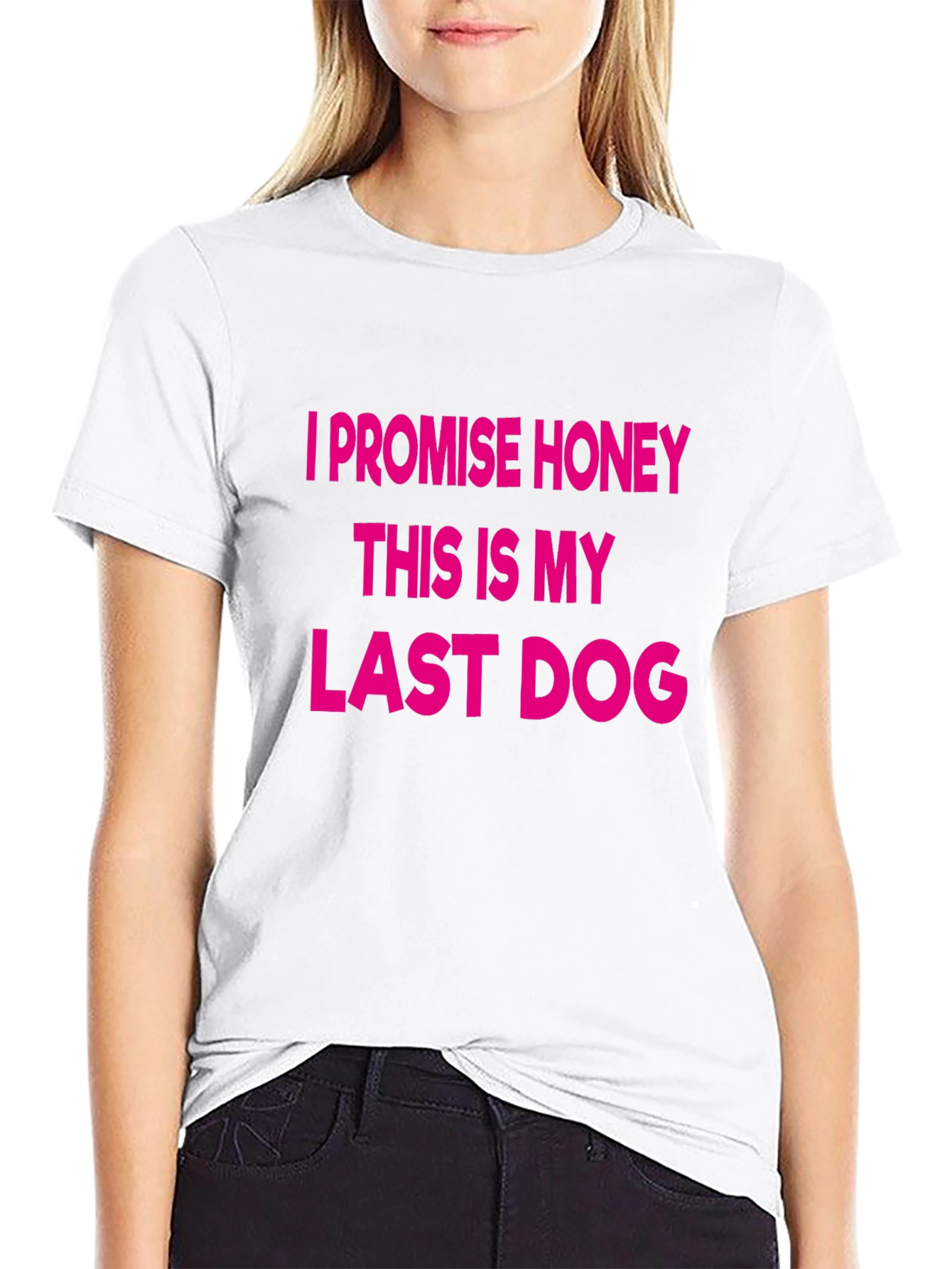 Funny Last Dog Graphic Tee - Black Cotton T-Shirt