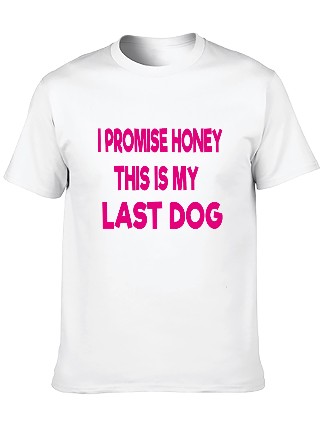 Funny Last Dog Graphic Tee - Black Cotton T-Shirt