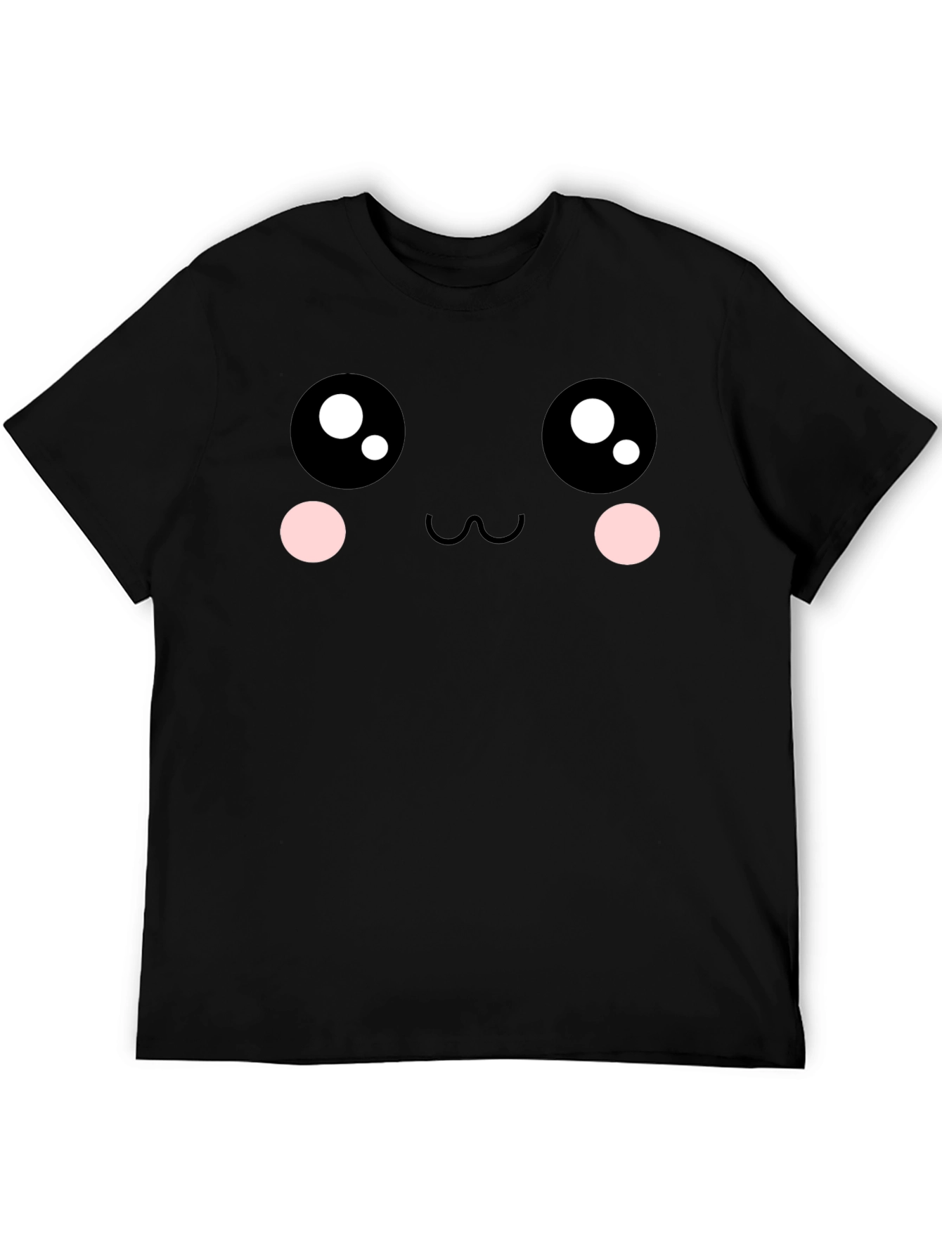 Kawaii Face Graphic Tee - Soft Cotton Blend