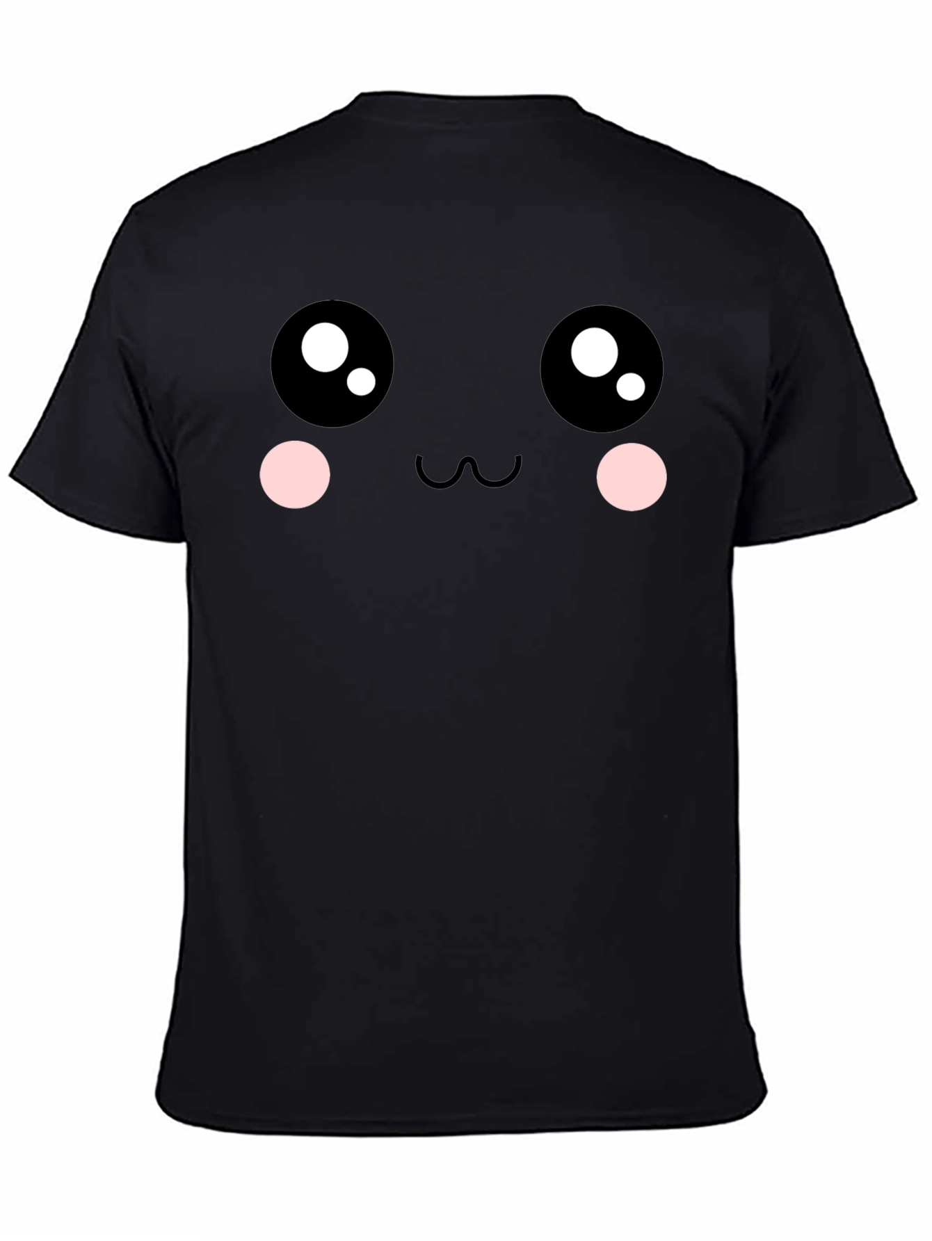 Kawaii Face Graphic Tee - Soft Cotton Blend