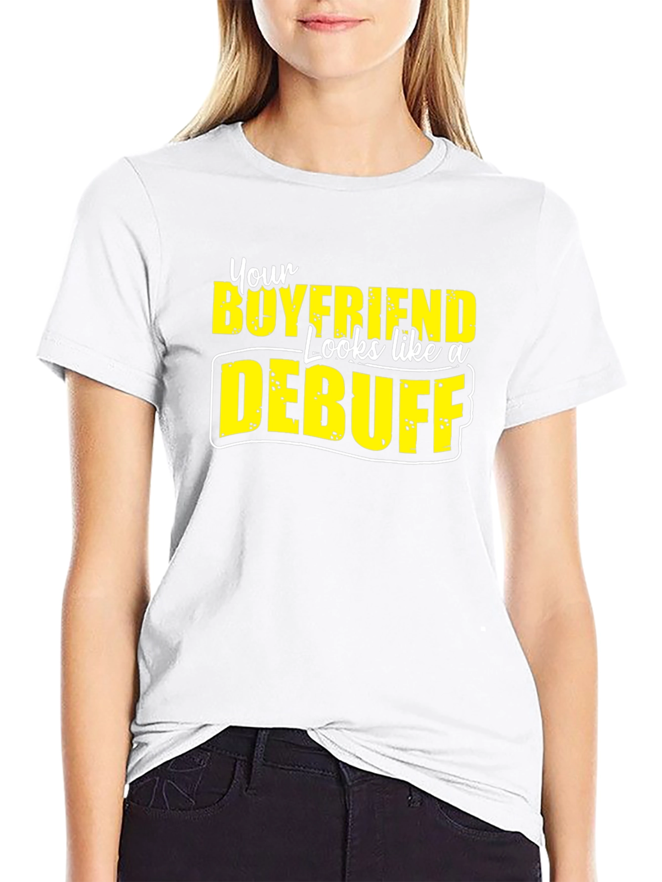Boyfriend Debuff Graphic T-Shirt Funny Novelty Tee