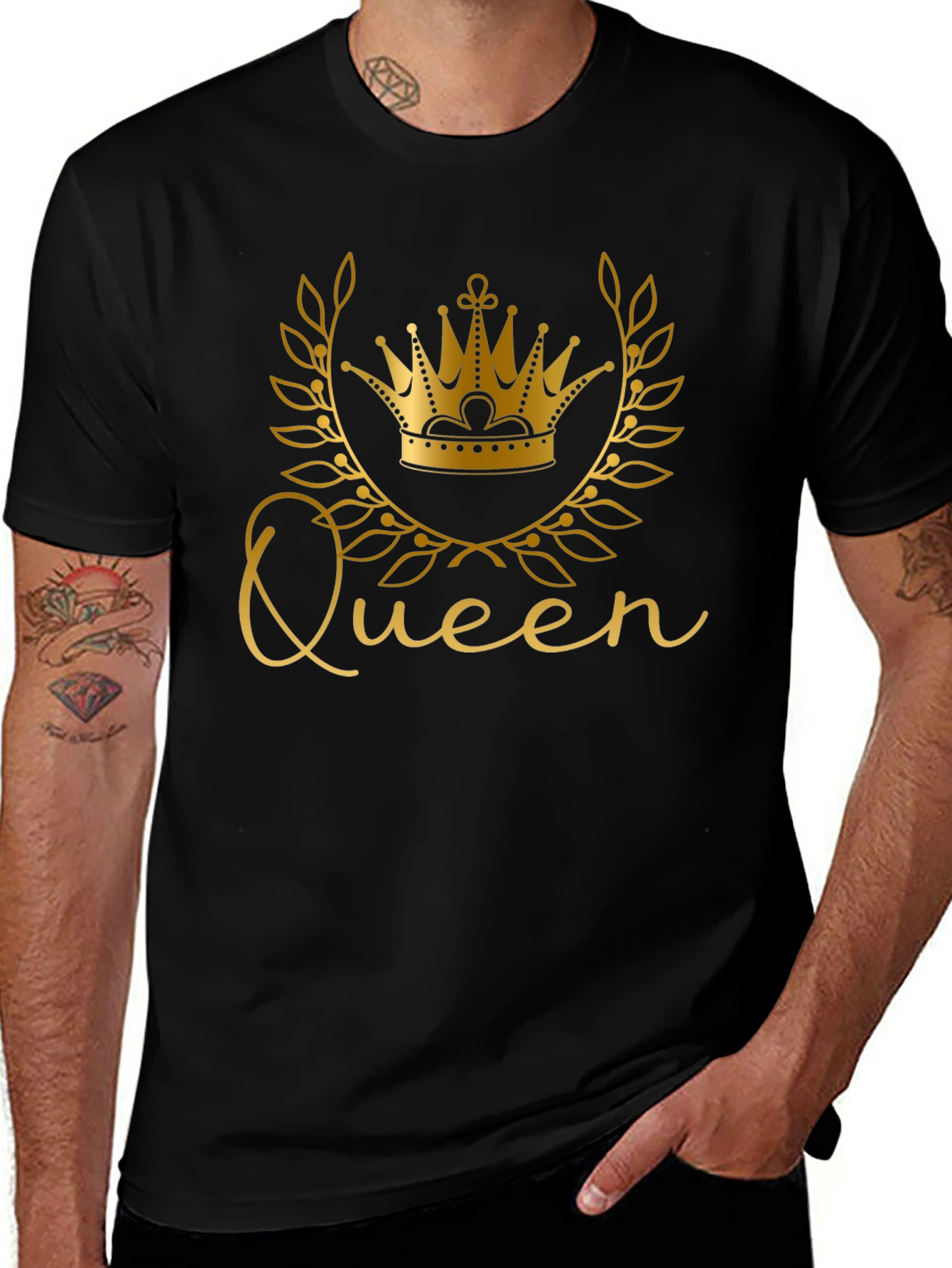 Queen Crown Black T-Shirt - Stylish Graphic Tee