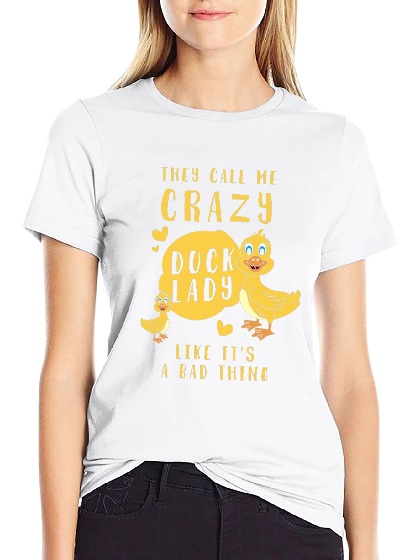 Crazy Duck Lady T-Shirt - Funny Animal Lover Tee