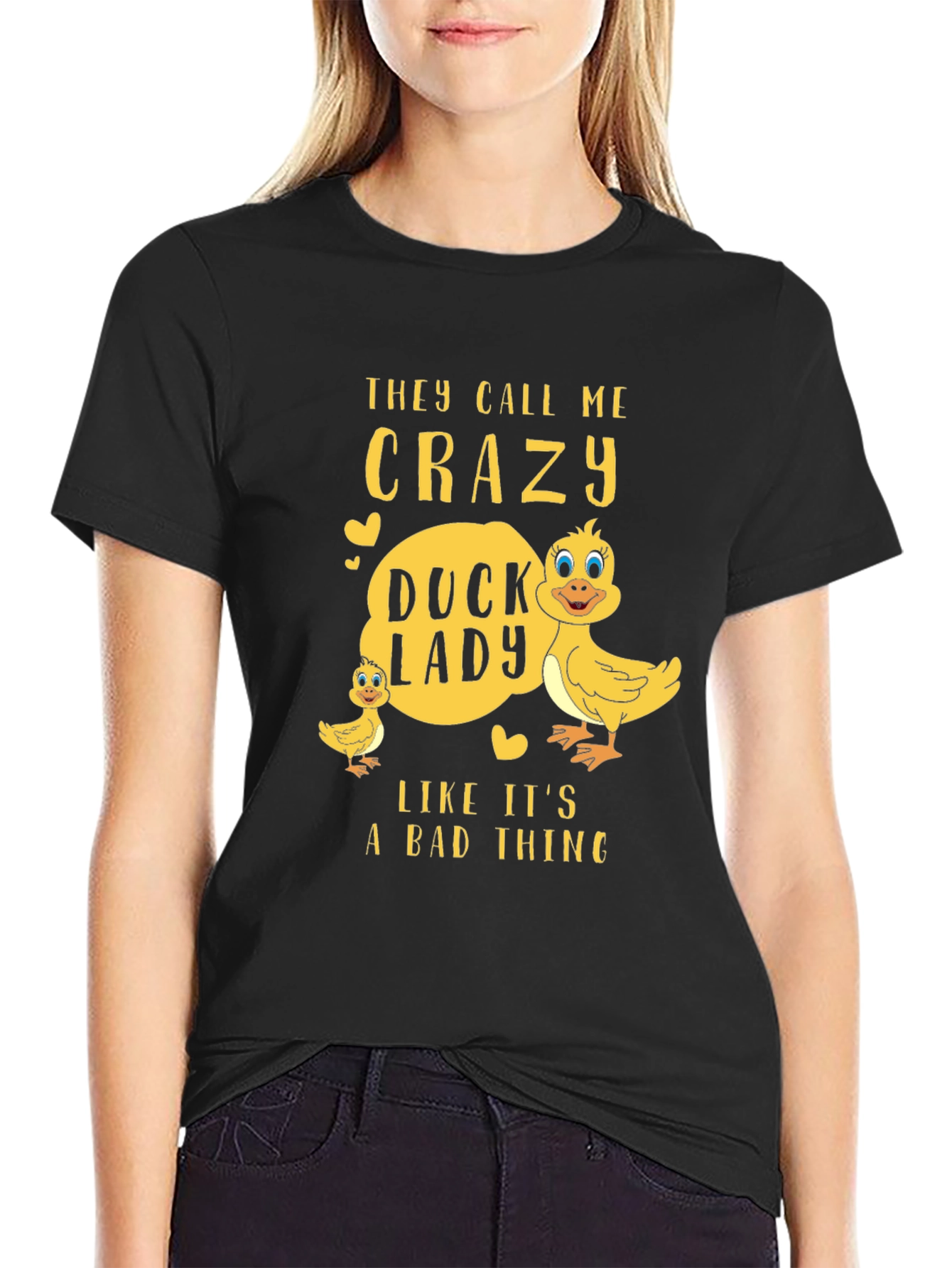 Crazy Duck Lady T-Shirt - Funny Animal Lover Tee