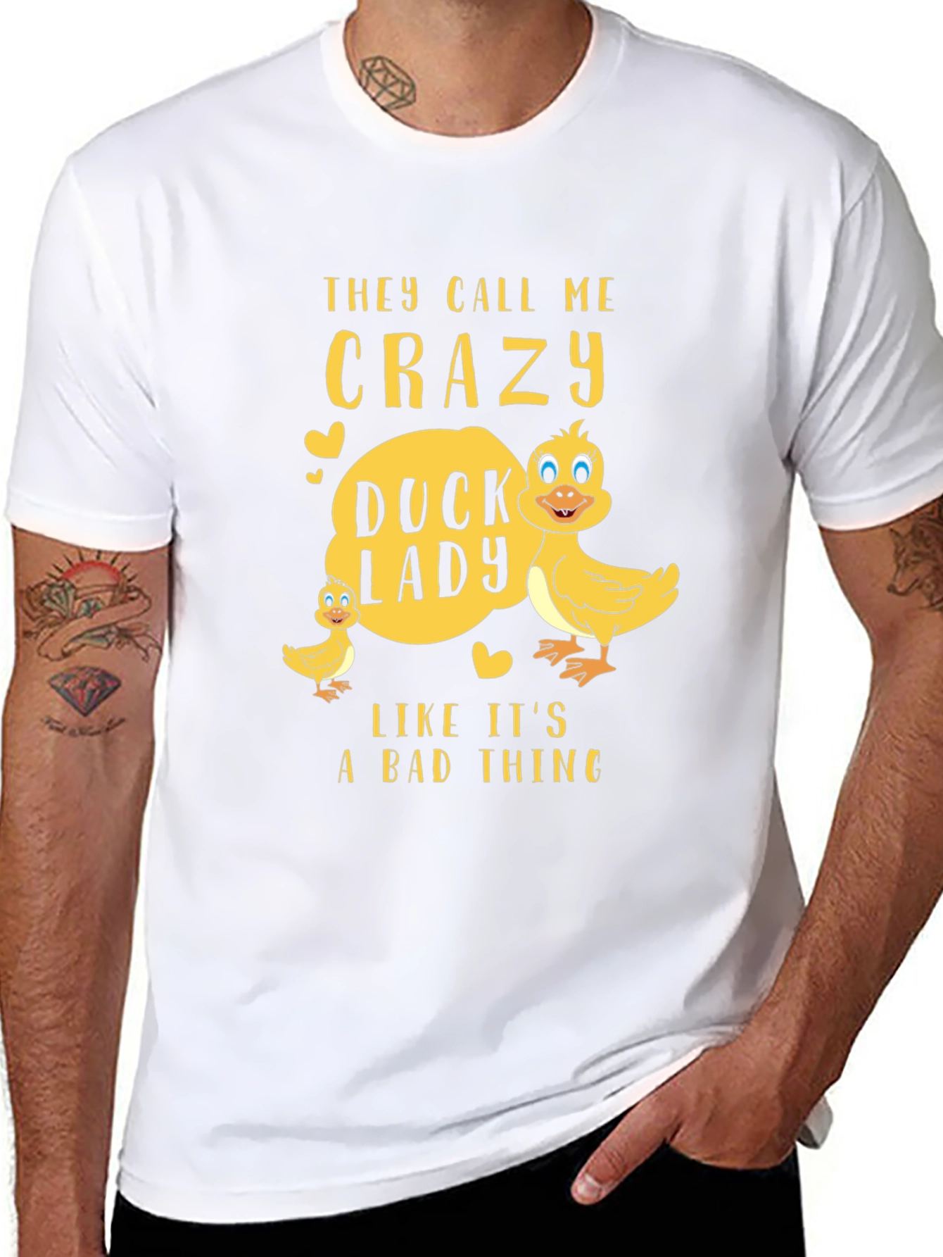 Crazy Duck Lady T-Shirt - Funny Animal Lover Tee