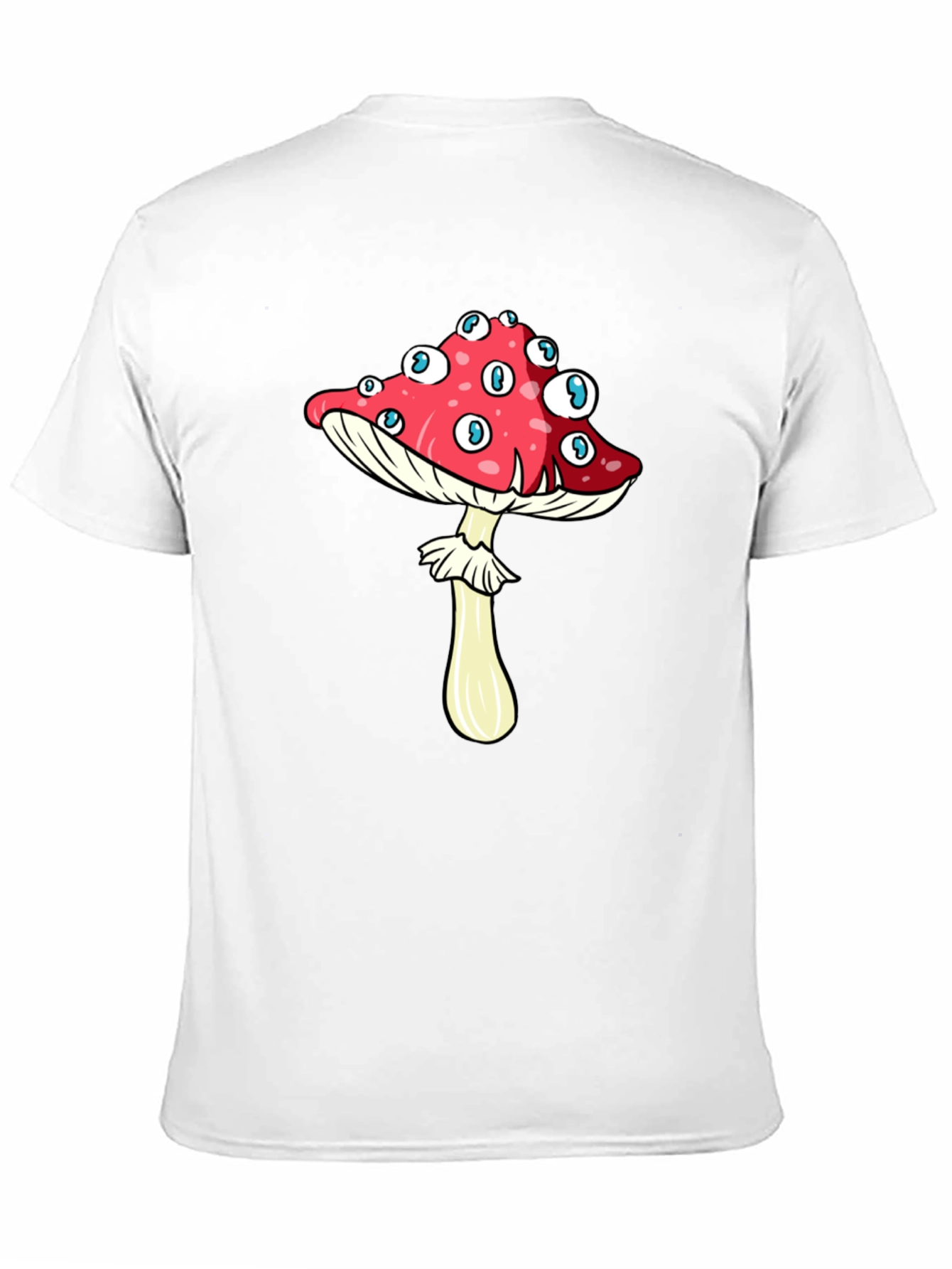 Eye-Catching Mushroom Graphic Tee - Black