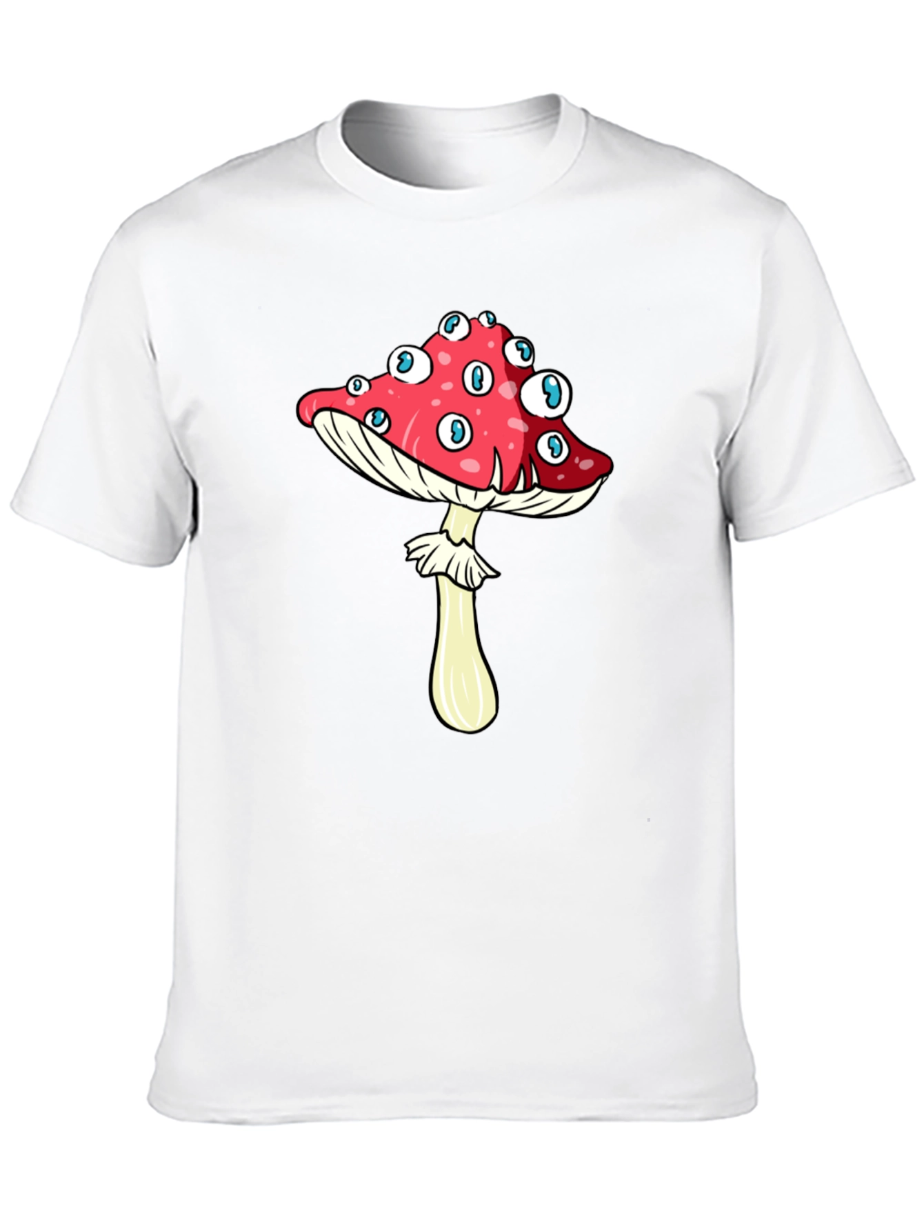 Eye-Catching Mushroom Graphic Tee - Black