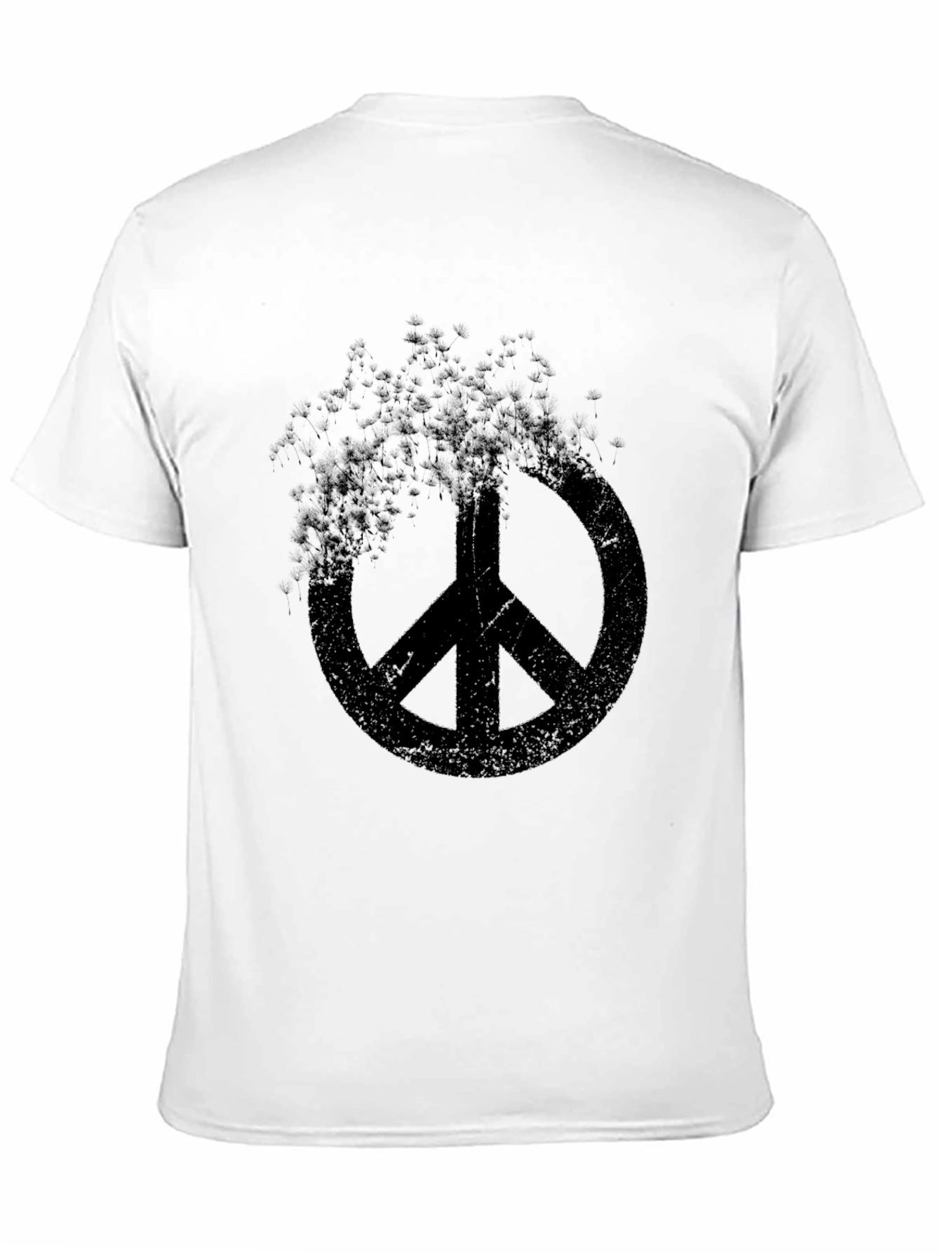 Distressed Peace Sign Black T-Shirt