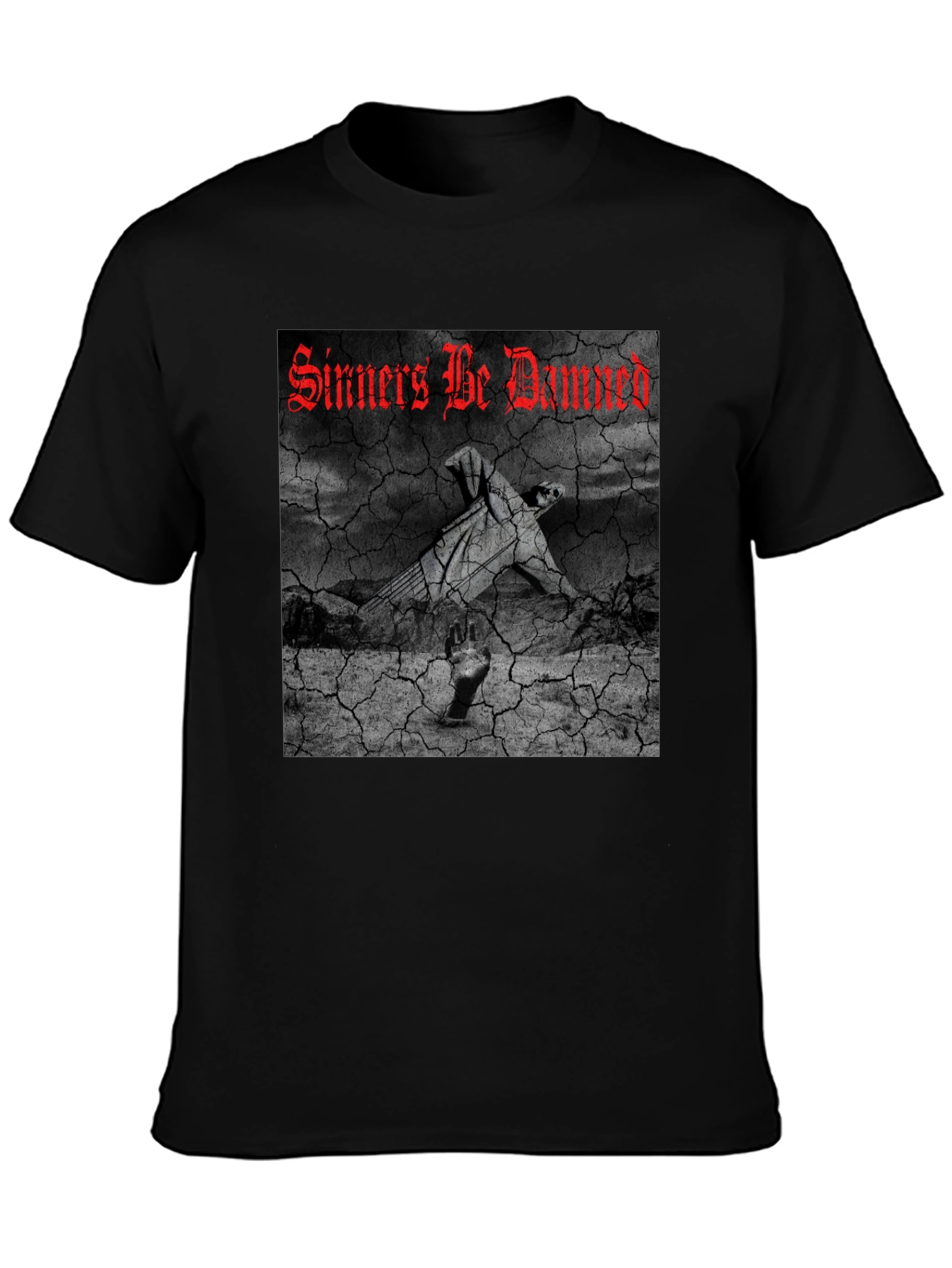 Sinners Be Damned Graphic Tee - Black