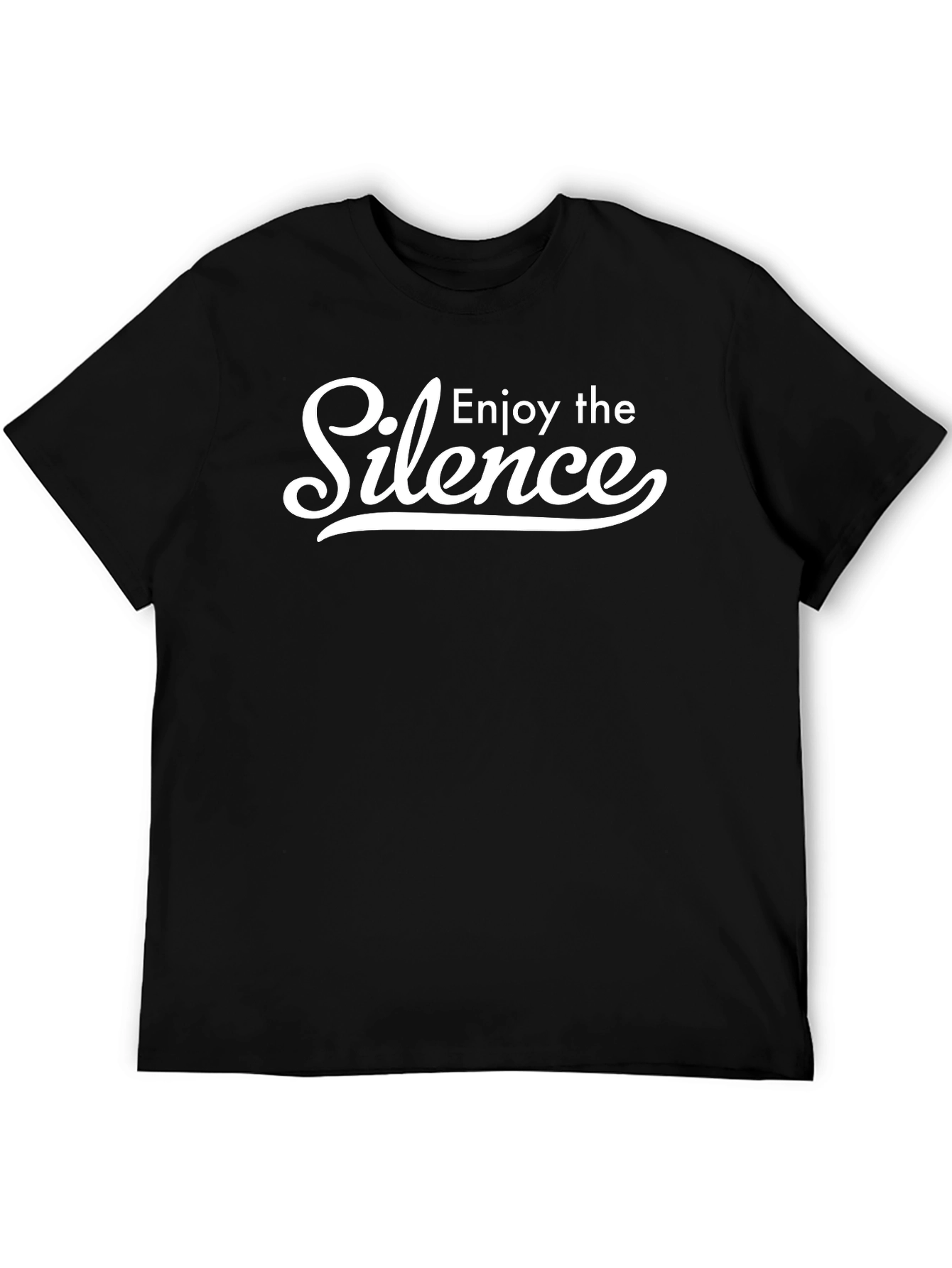 Enjoy the Silence Graphic Tee - Classic Black Shirt