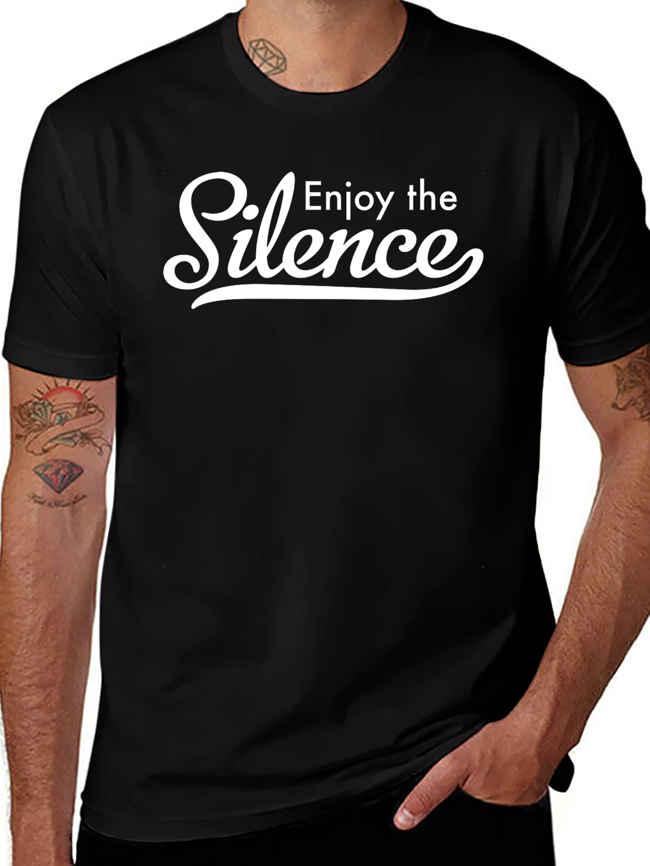 Enjoy the Silence Graphic Tee - Classic Black Shirt