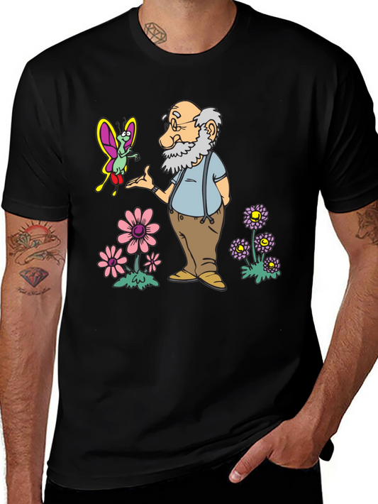 Cartoon Old Man T-Shirt