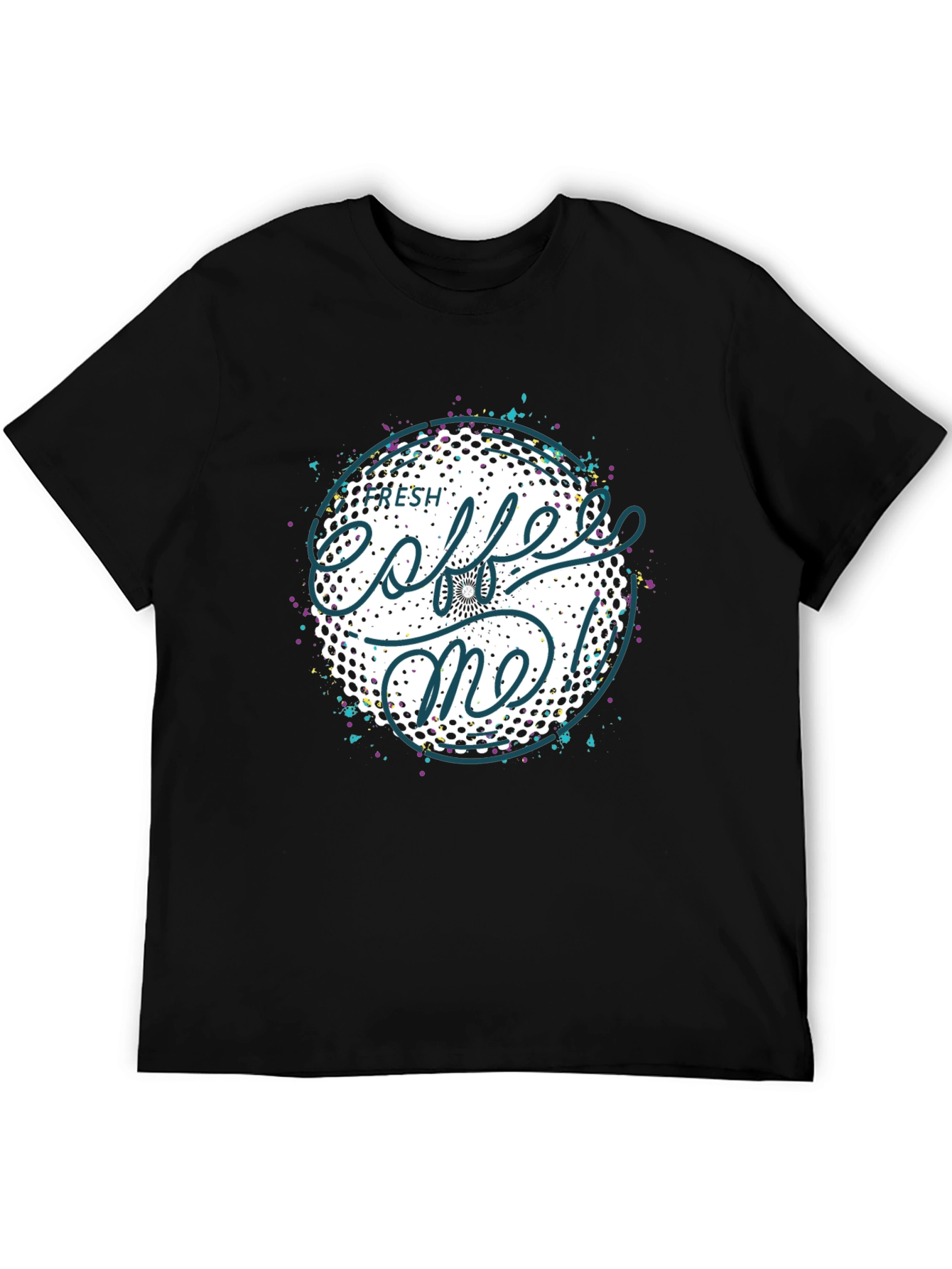Fresh Coffee Me! Black Graphic Tee