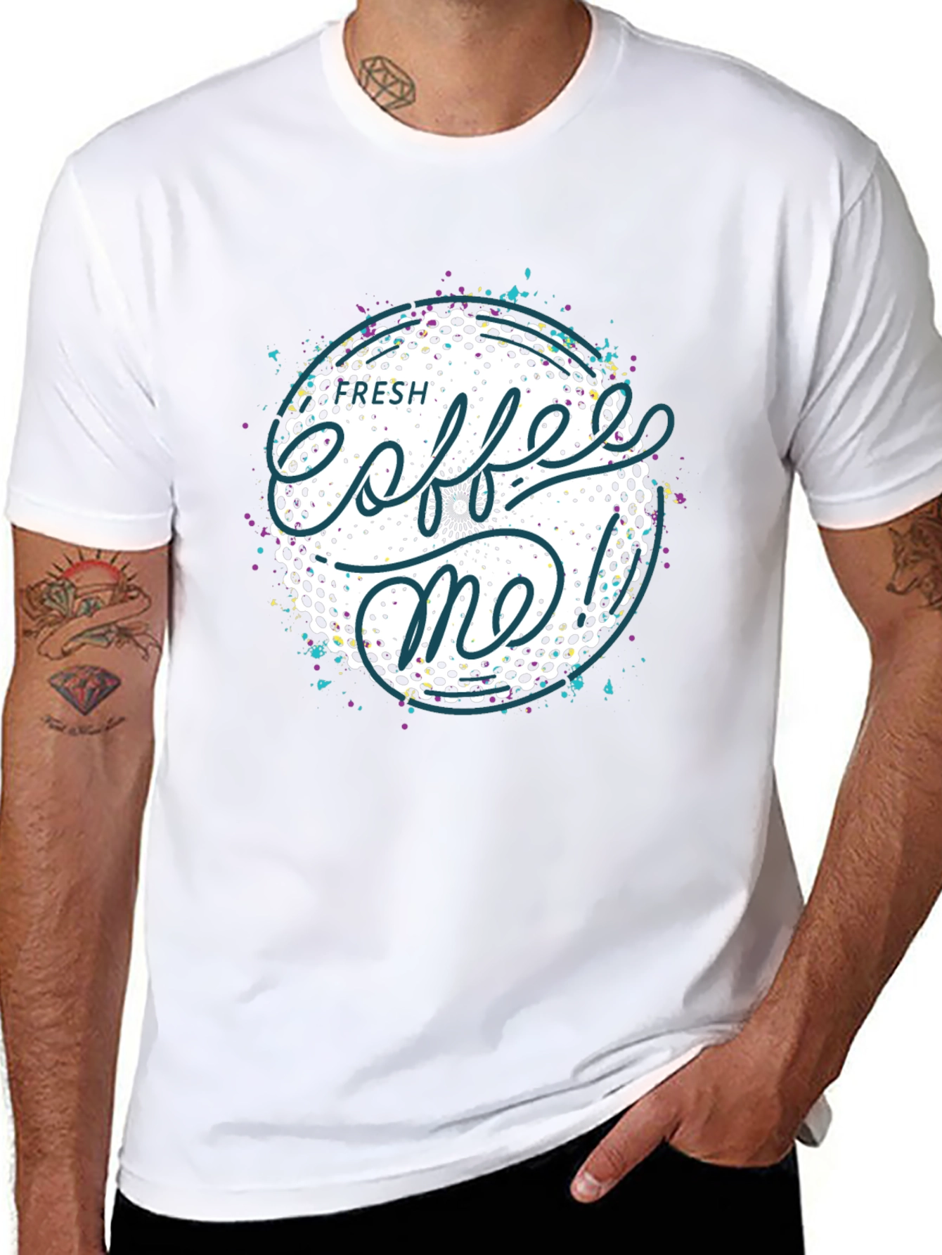 Fresh Coffee Me! Black Graphic Tee