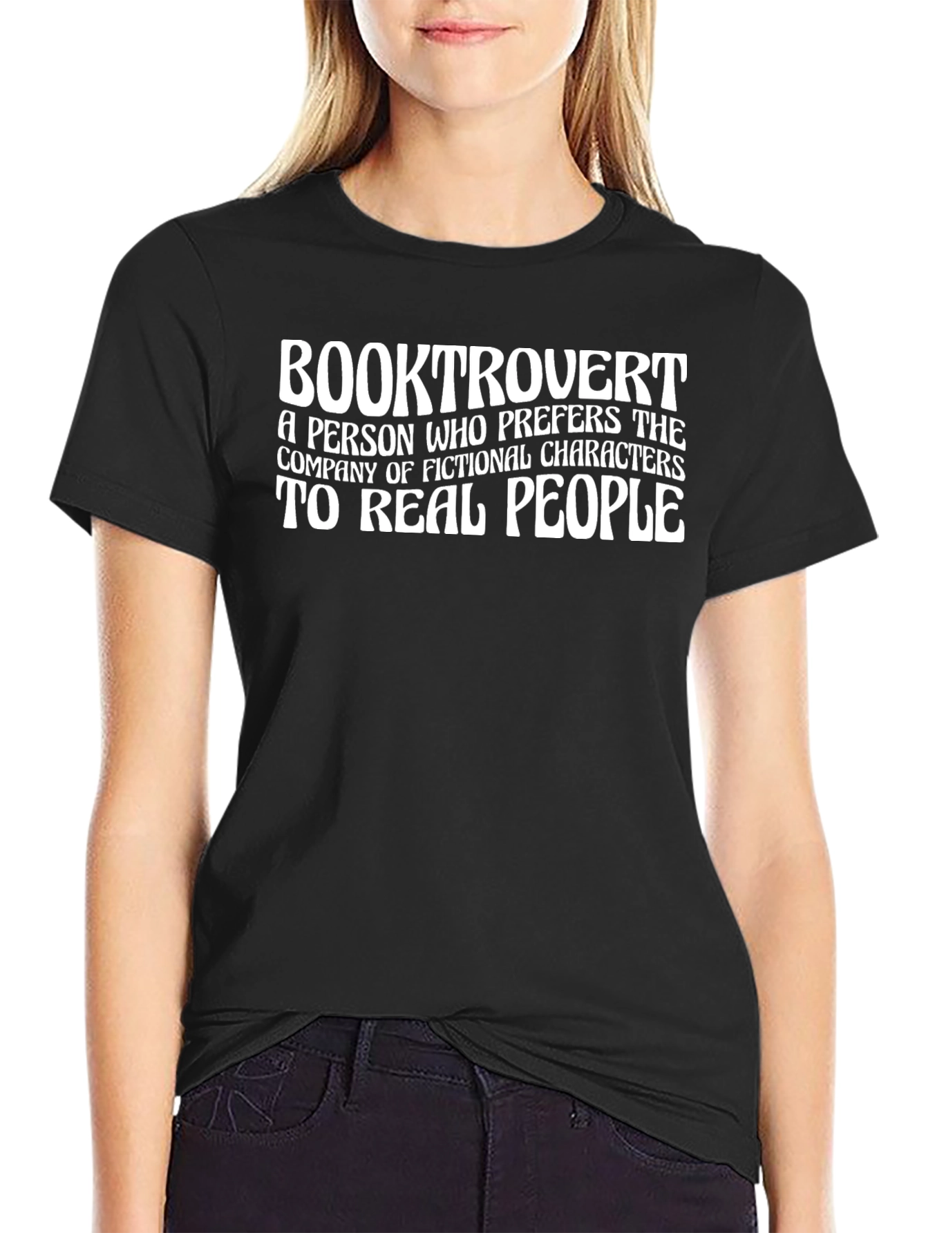 Booktrovert T-Shirt: Prefers Fictional Characters