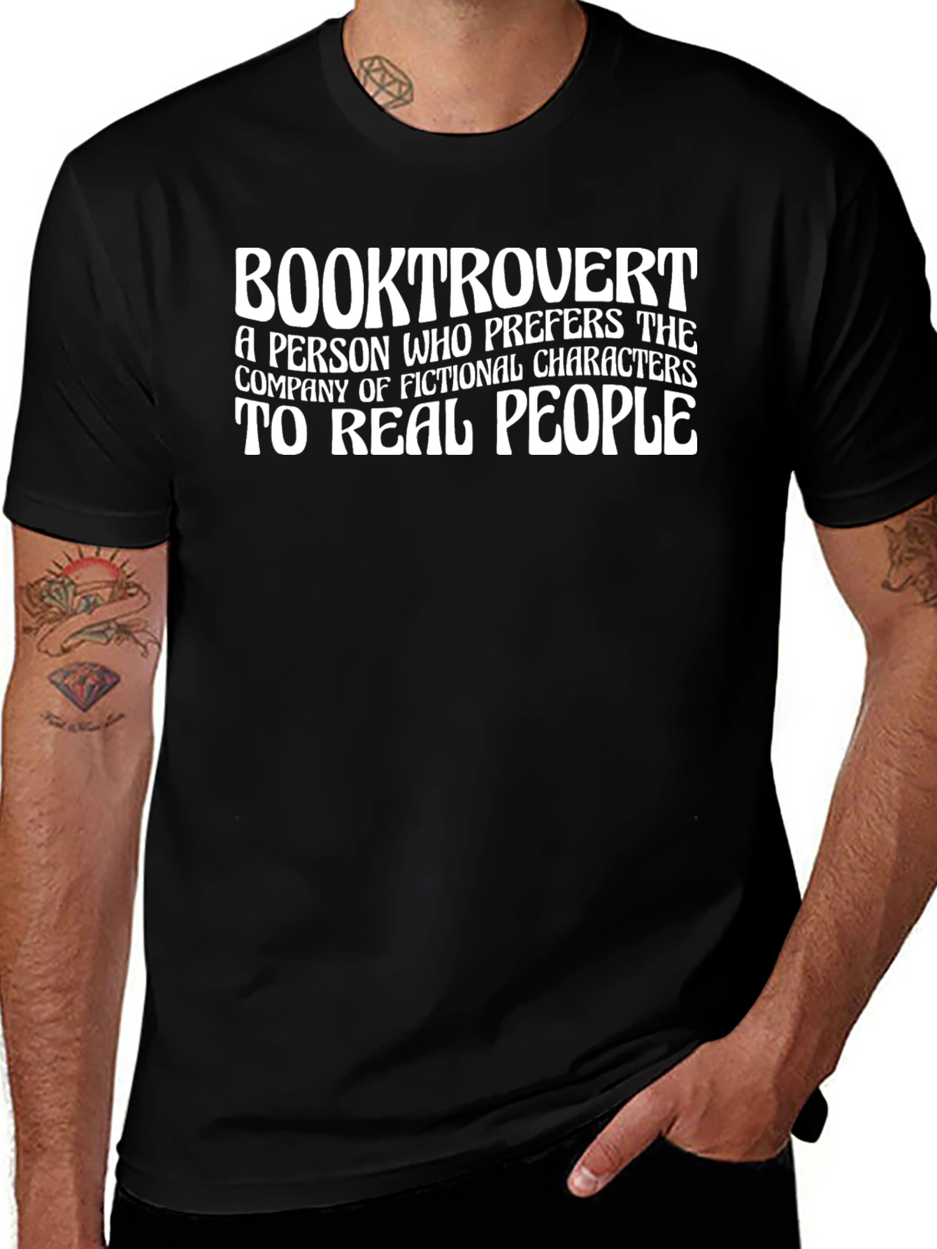 Booktrovert T-Shirt: Prefers Fictional Characters