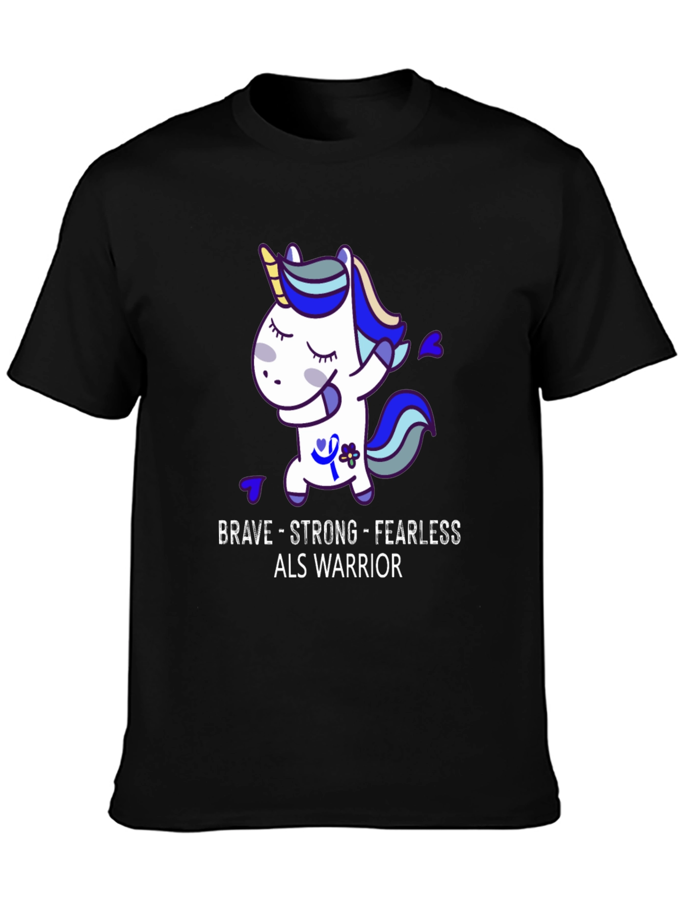 Brave Strong Fearless ALS Warrior T-Shirt