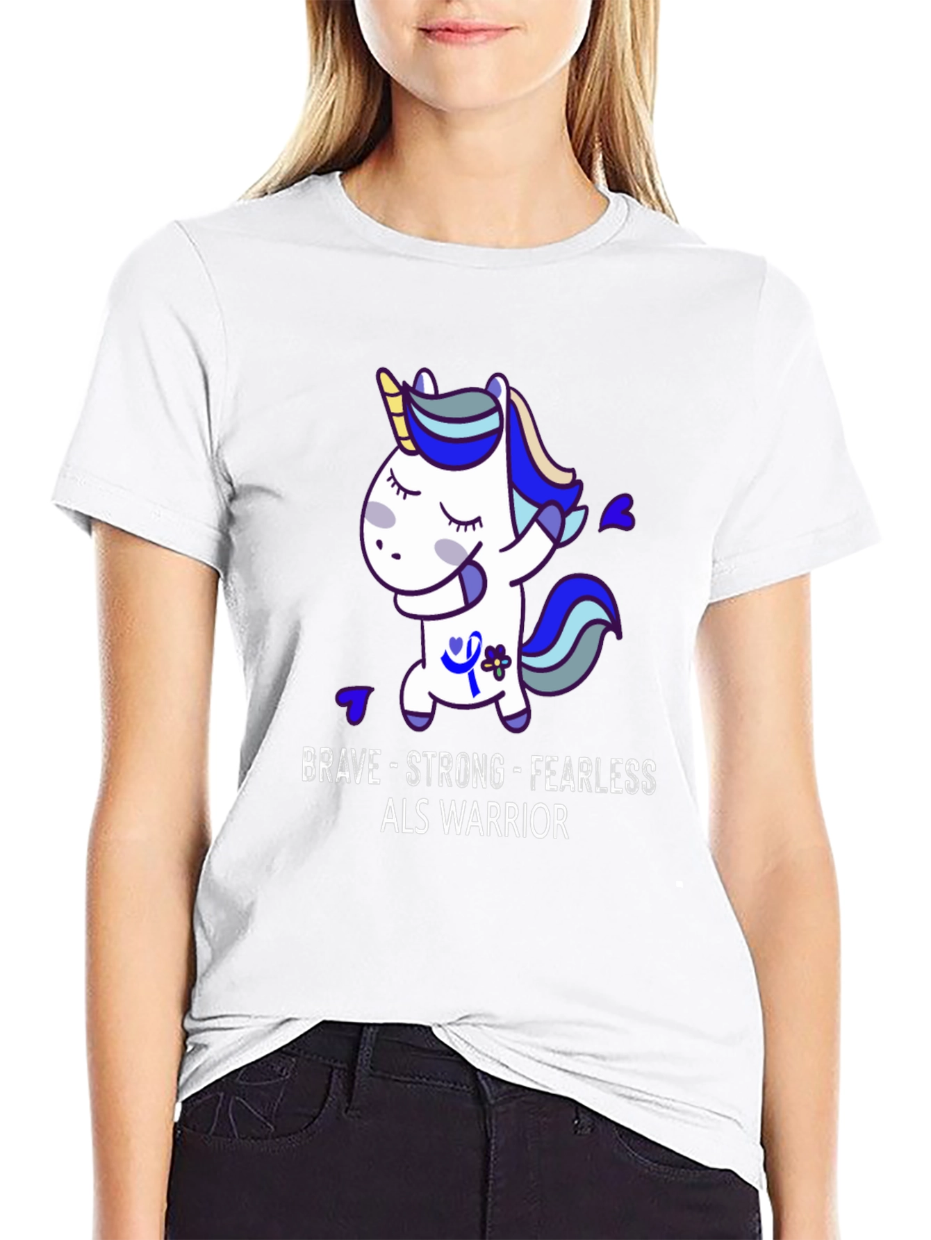 Brave Strong Fearless ALS Warrior T-Shirt