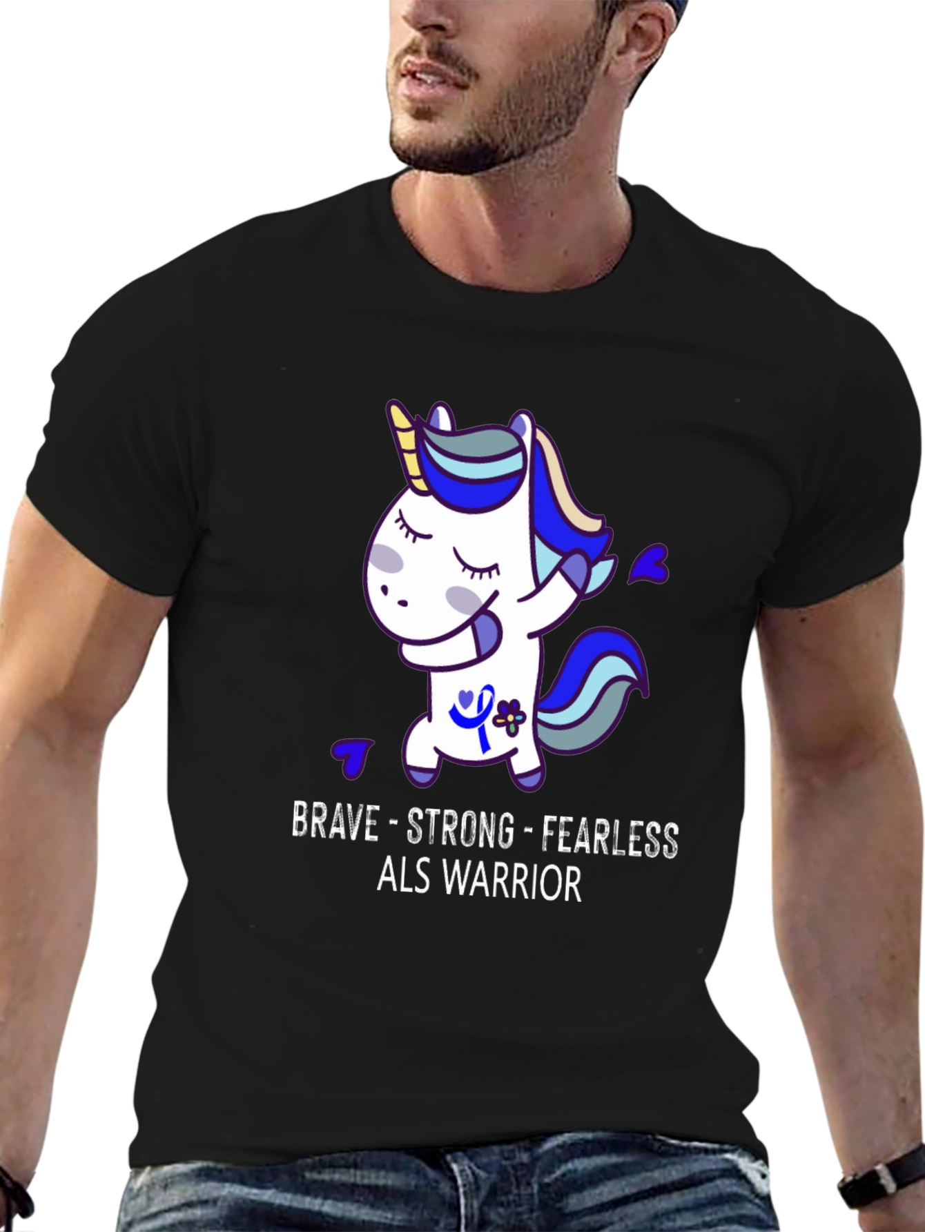Brave Strong Fearless ALS Warrior T-Shirt