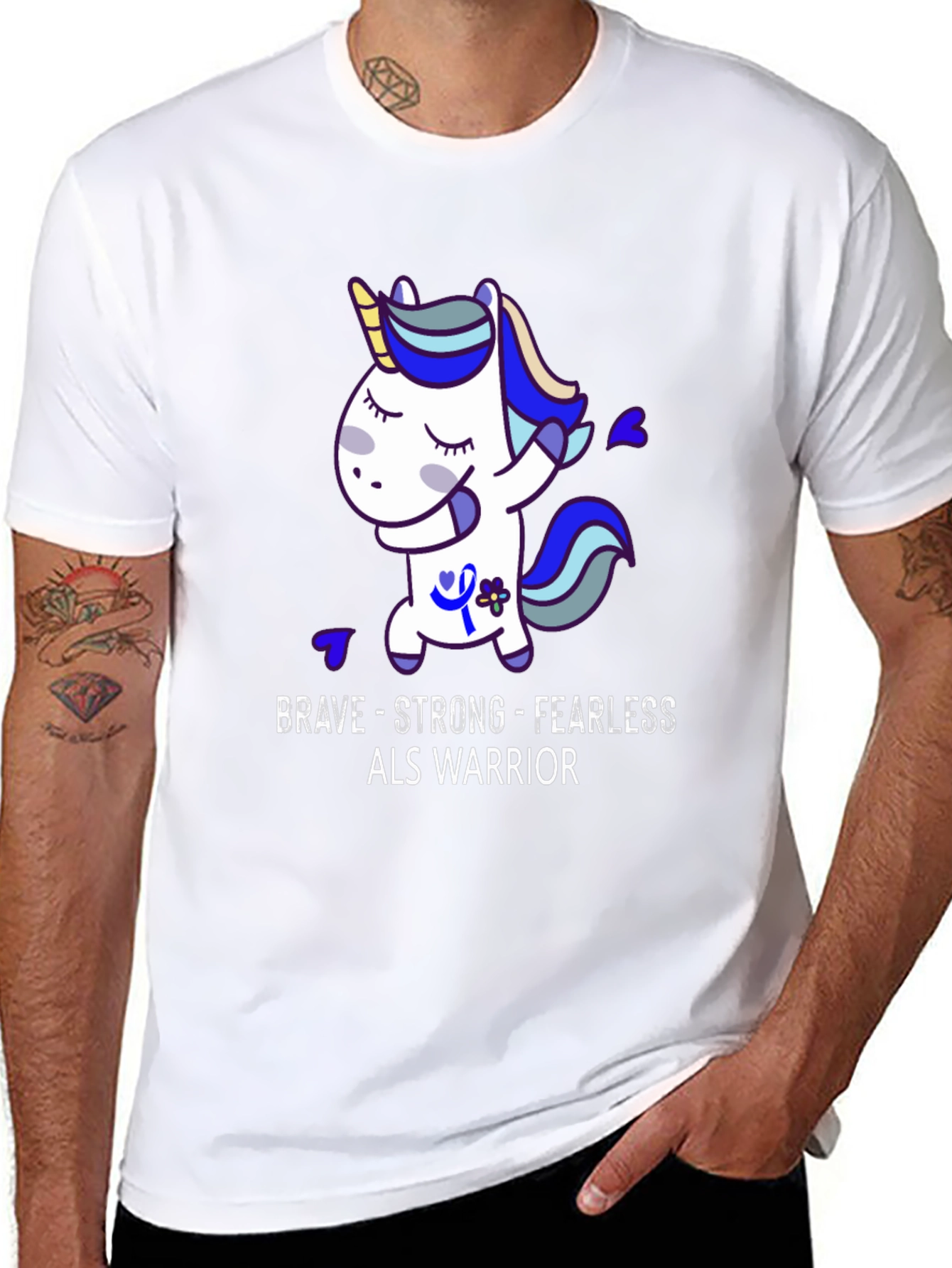 Brave Strong Fearless ALS Warrior T-Shirt