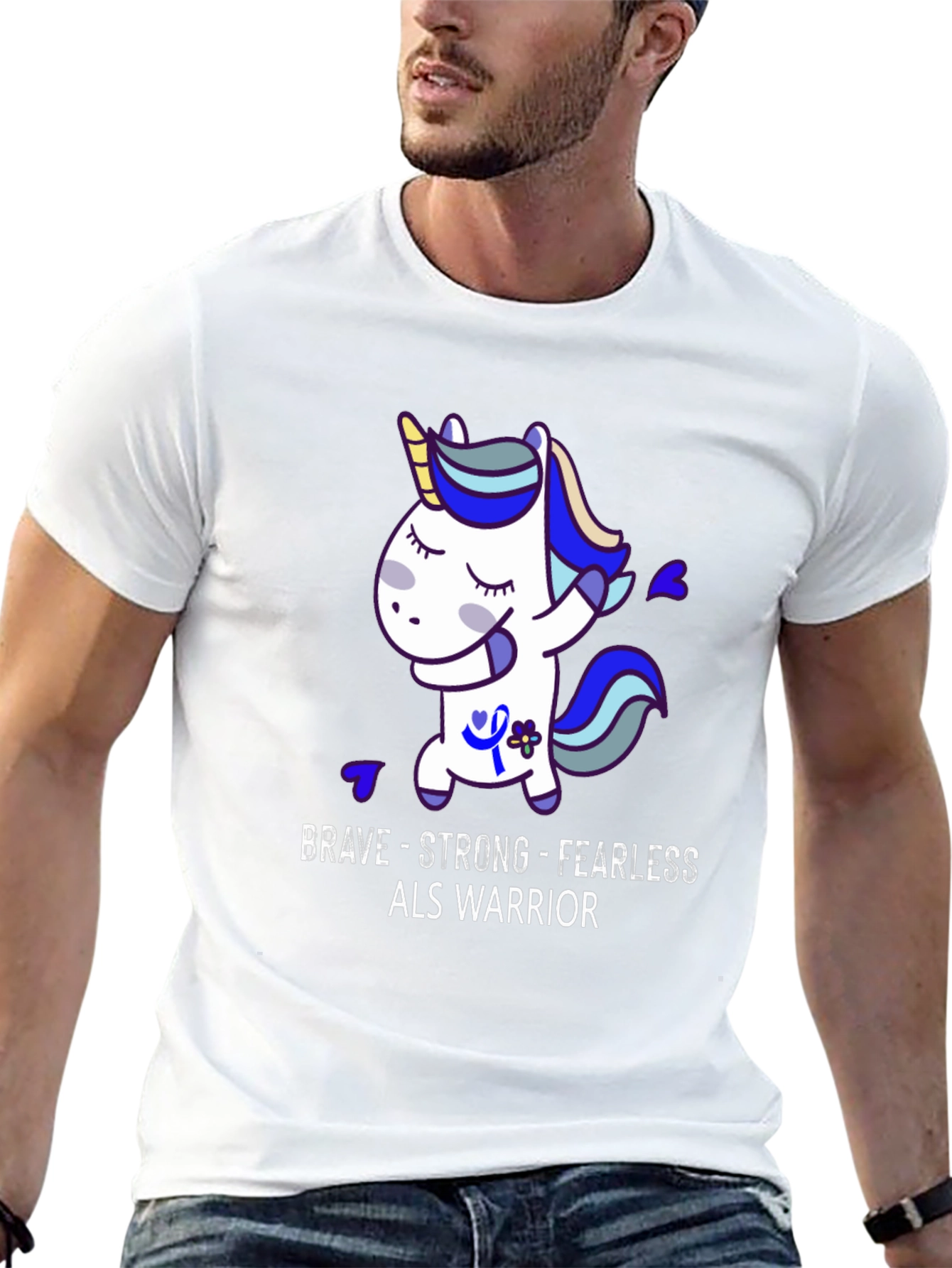 Brave Strong Fearless ALS Warrior T-Shirt