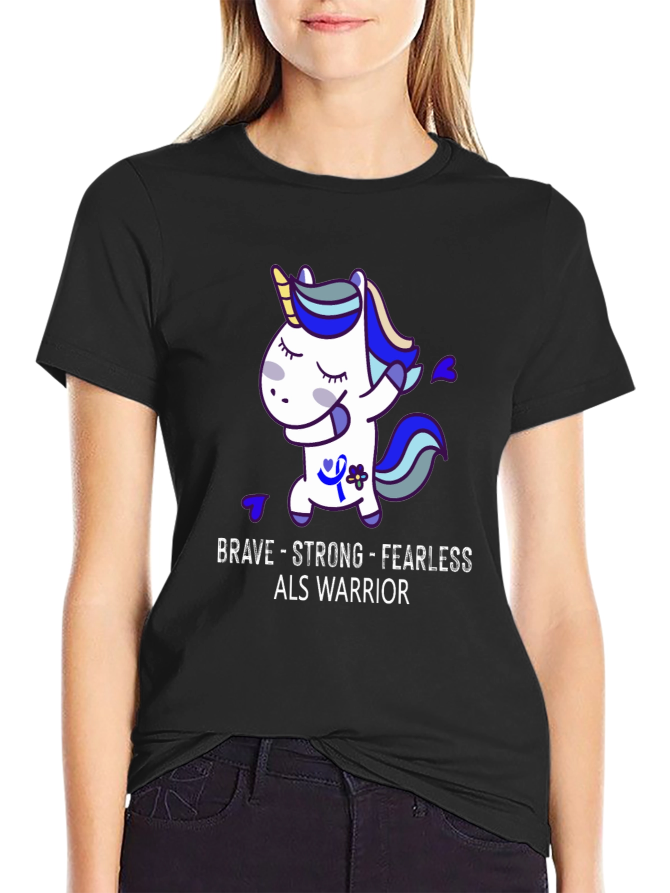 Brave Strong Fearless ALS Warrior T-Shirt