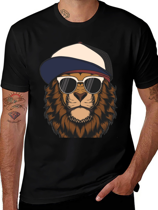 Cool Lion Graphic Tee - Trendy Urban Style