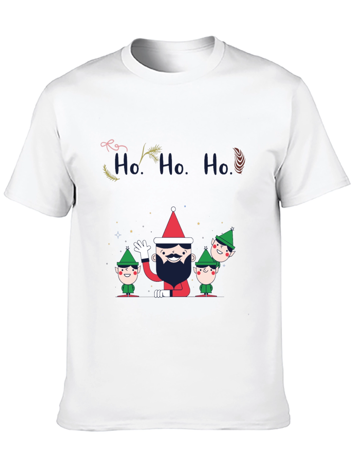 Festive Ho Ho Ho Christmas Graphic T-Shirt