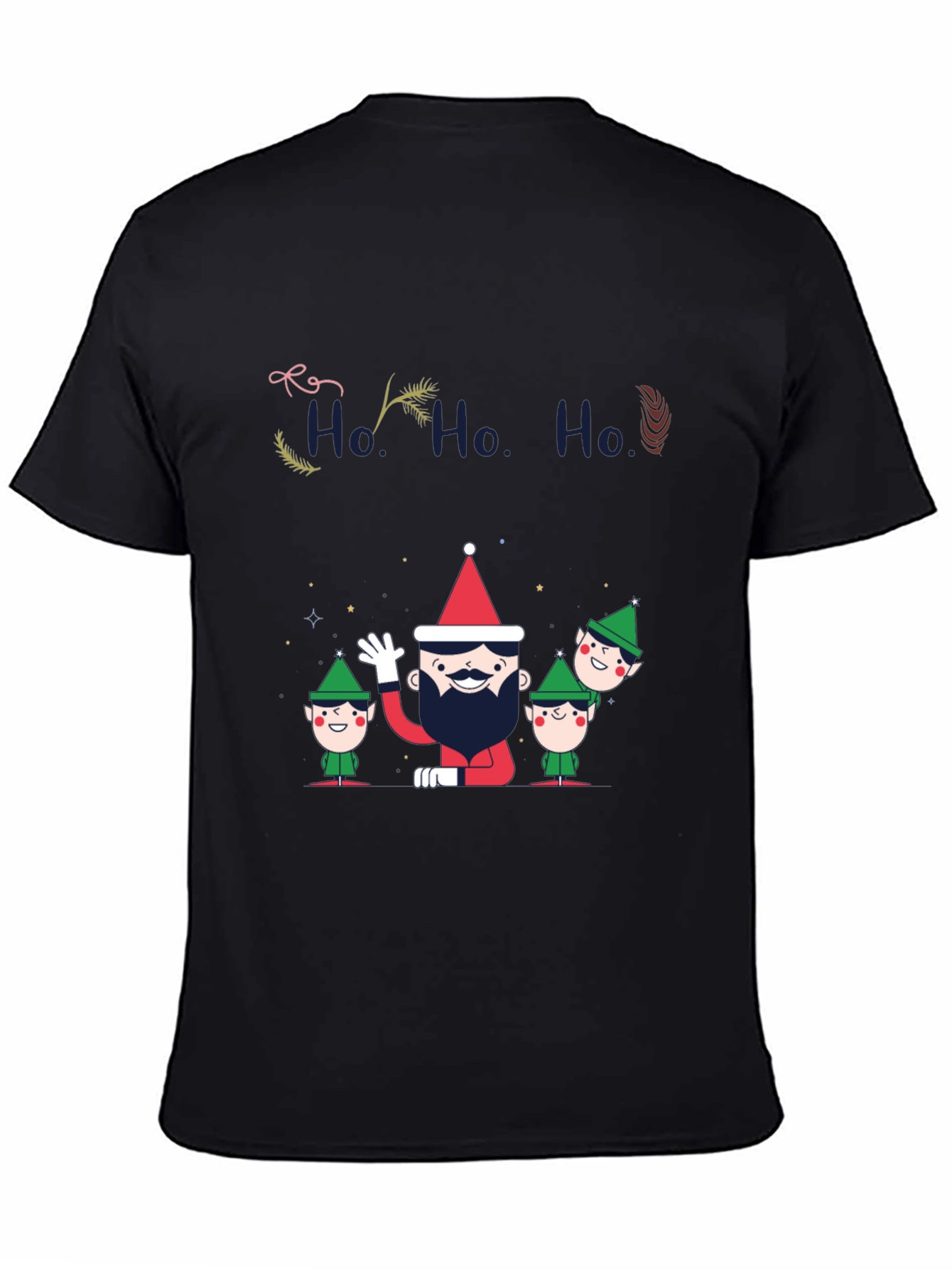 Festive Ho Ho Ho Christmas Graphic T-Shirt