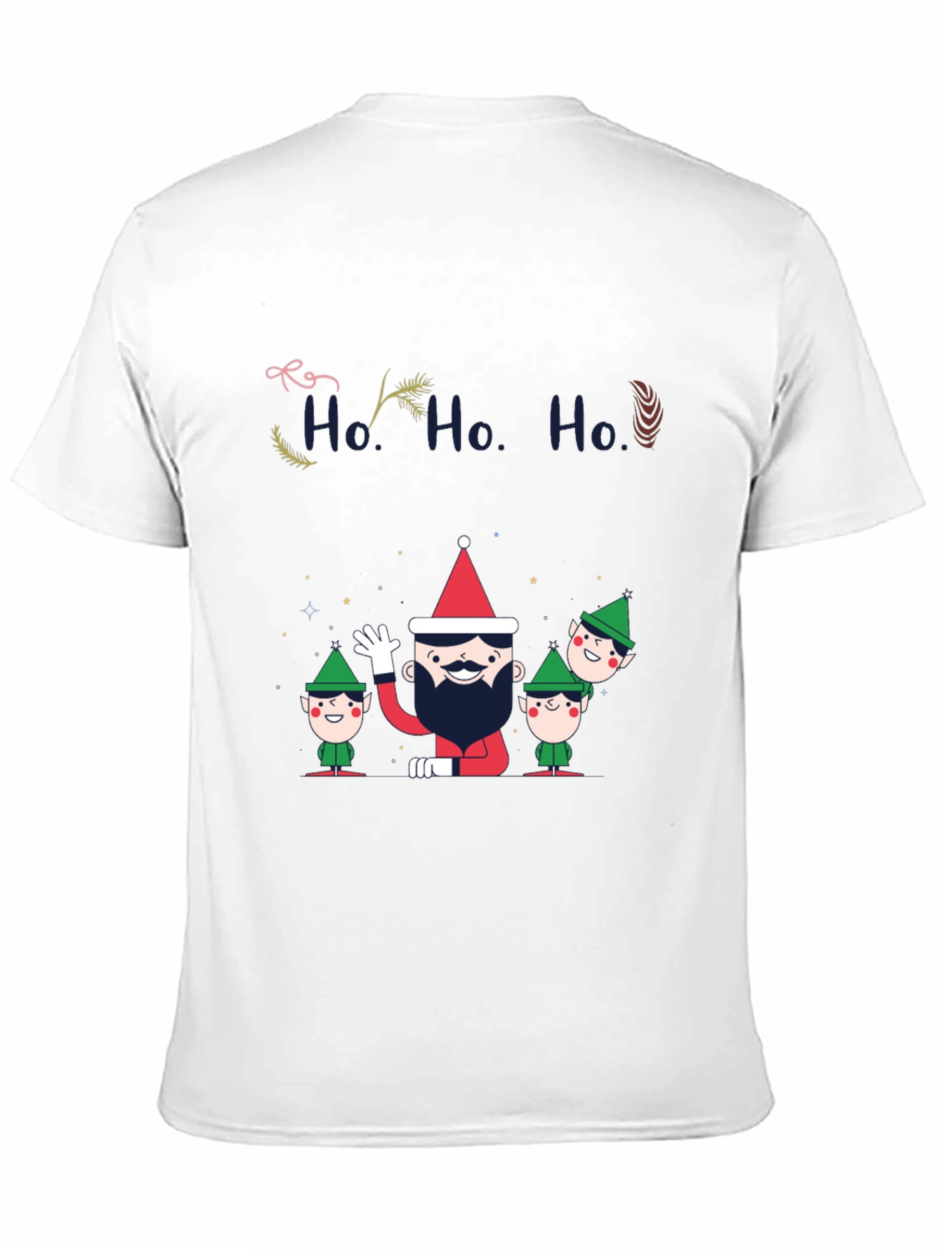 Festive Ho Ho Ho Christmas Graphic T-Shirt