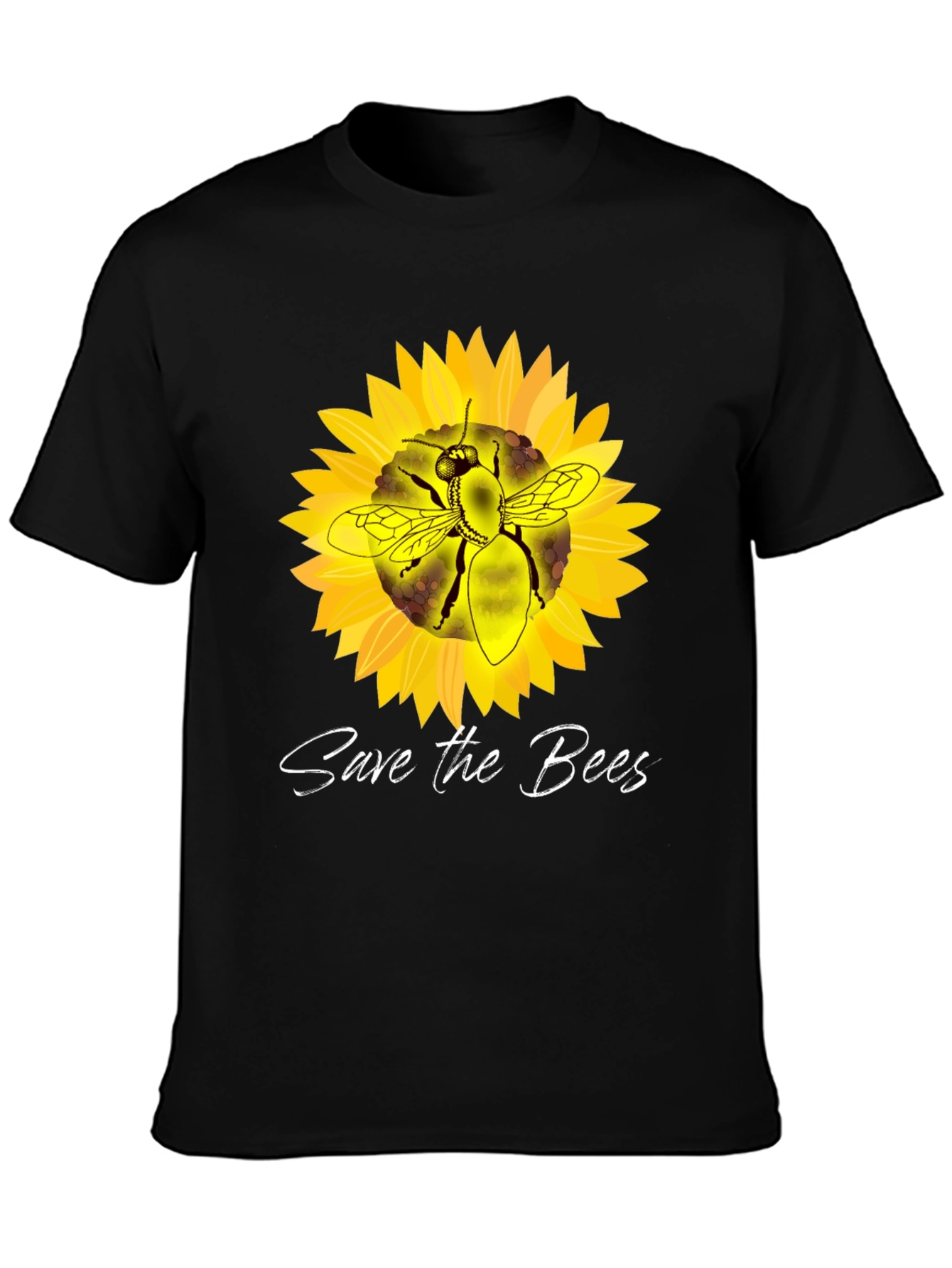 Save the Bees Sunflower Graphic T-Shirt