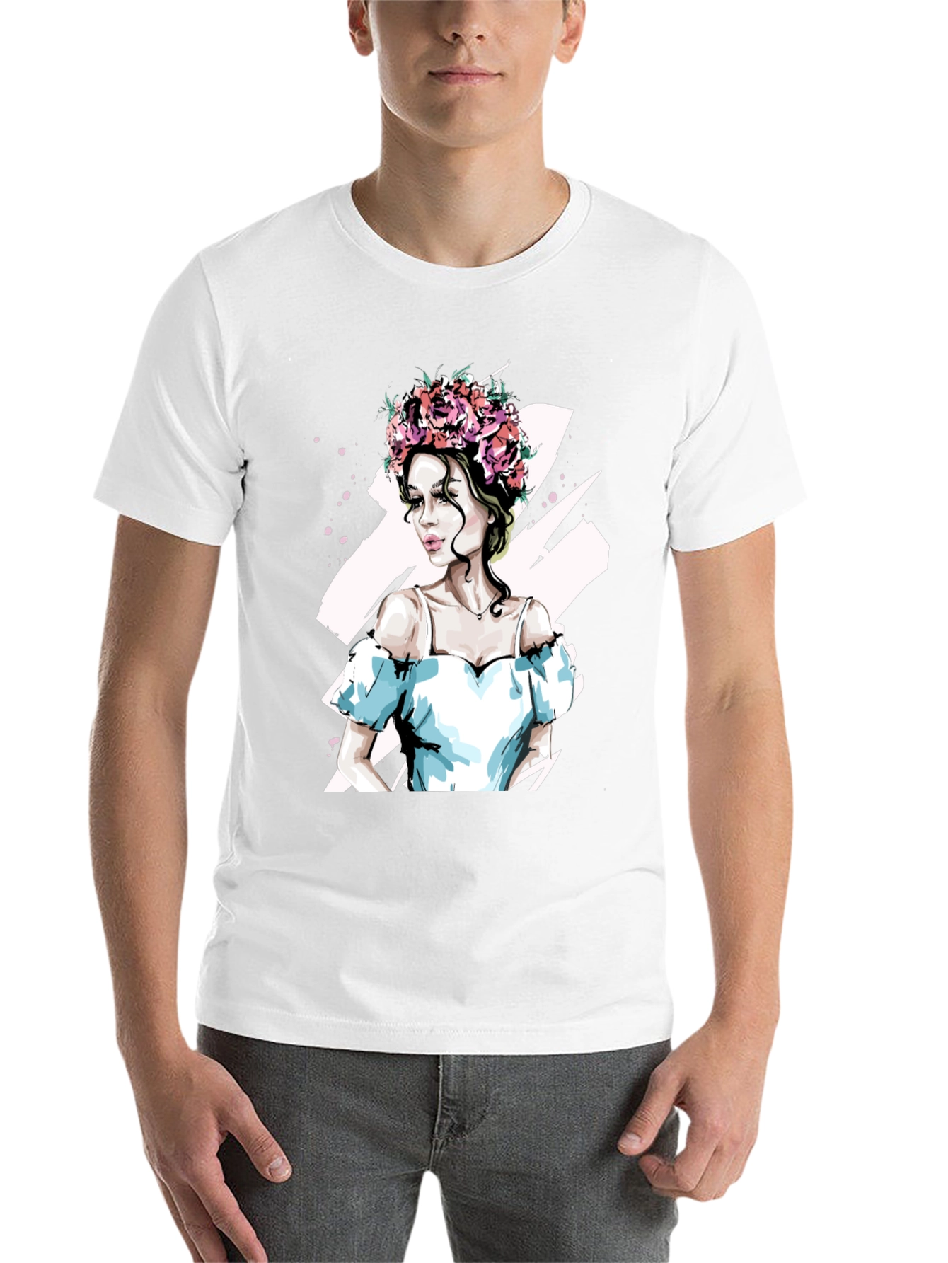 Floral Crown Woman Graphic Tee