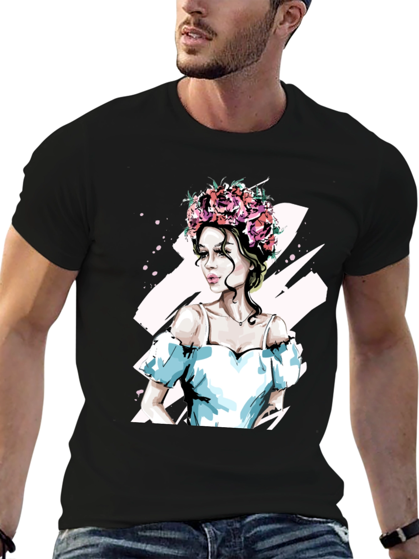 Floral Crown Woman Graphic Tee