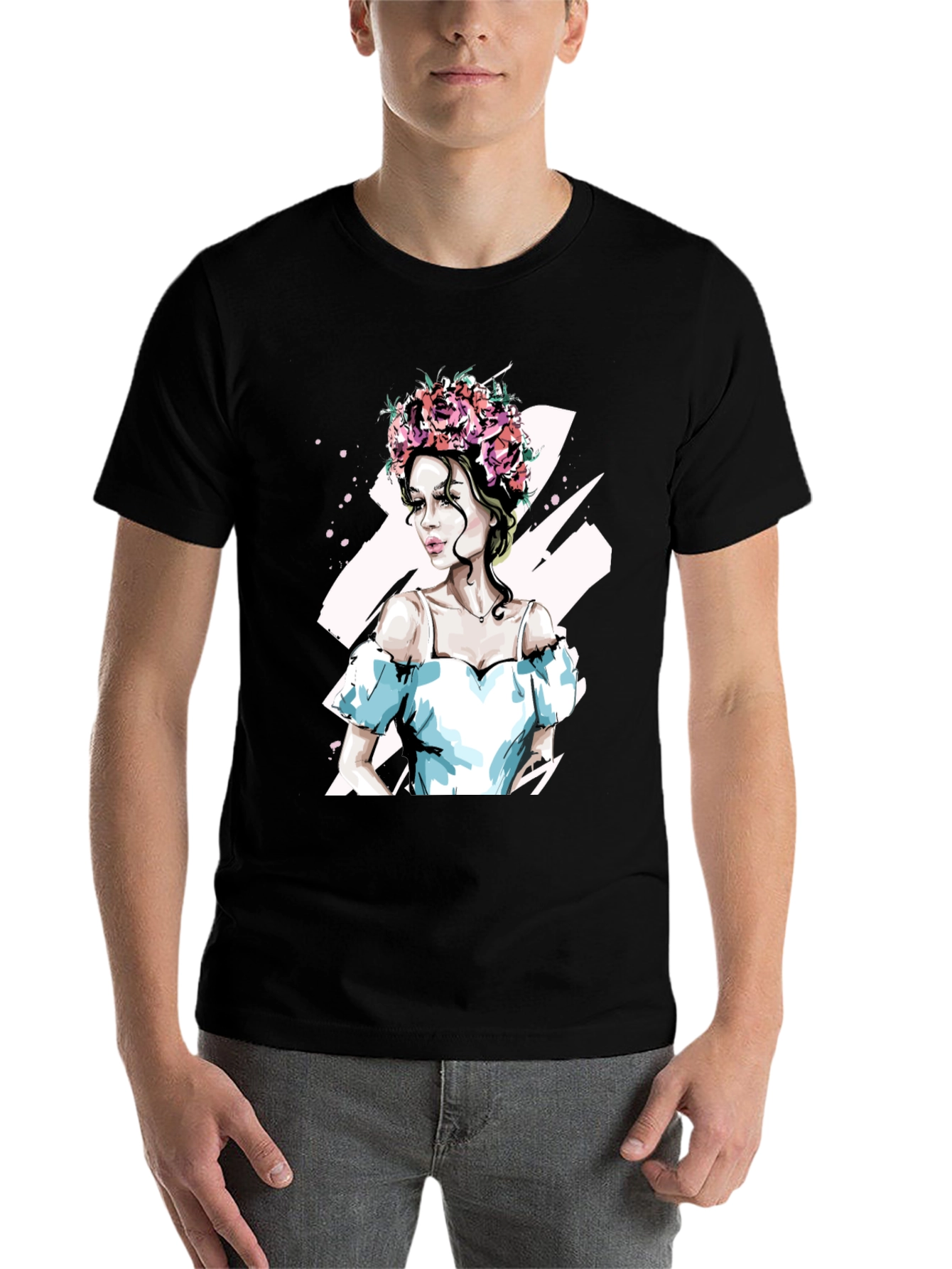 Floral Crown Woman Graphic Tee