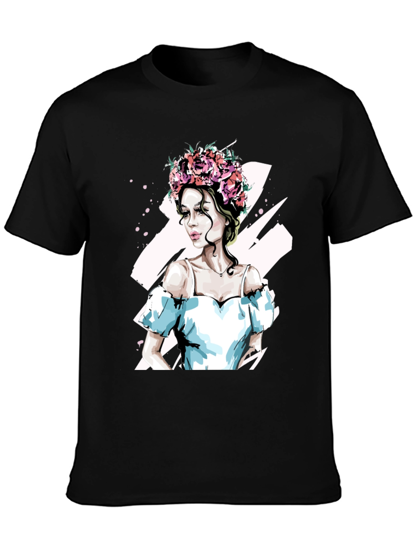Floral Crown Woman Graphic Tee