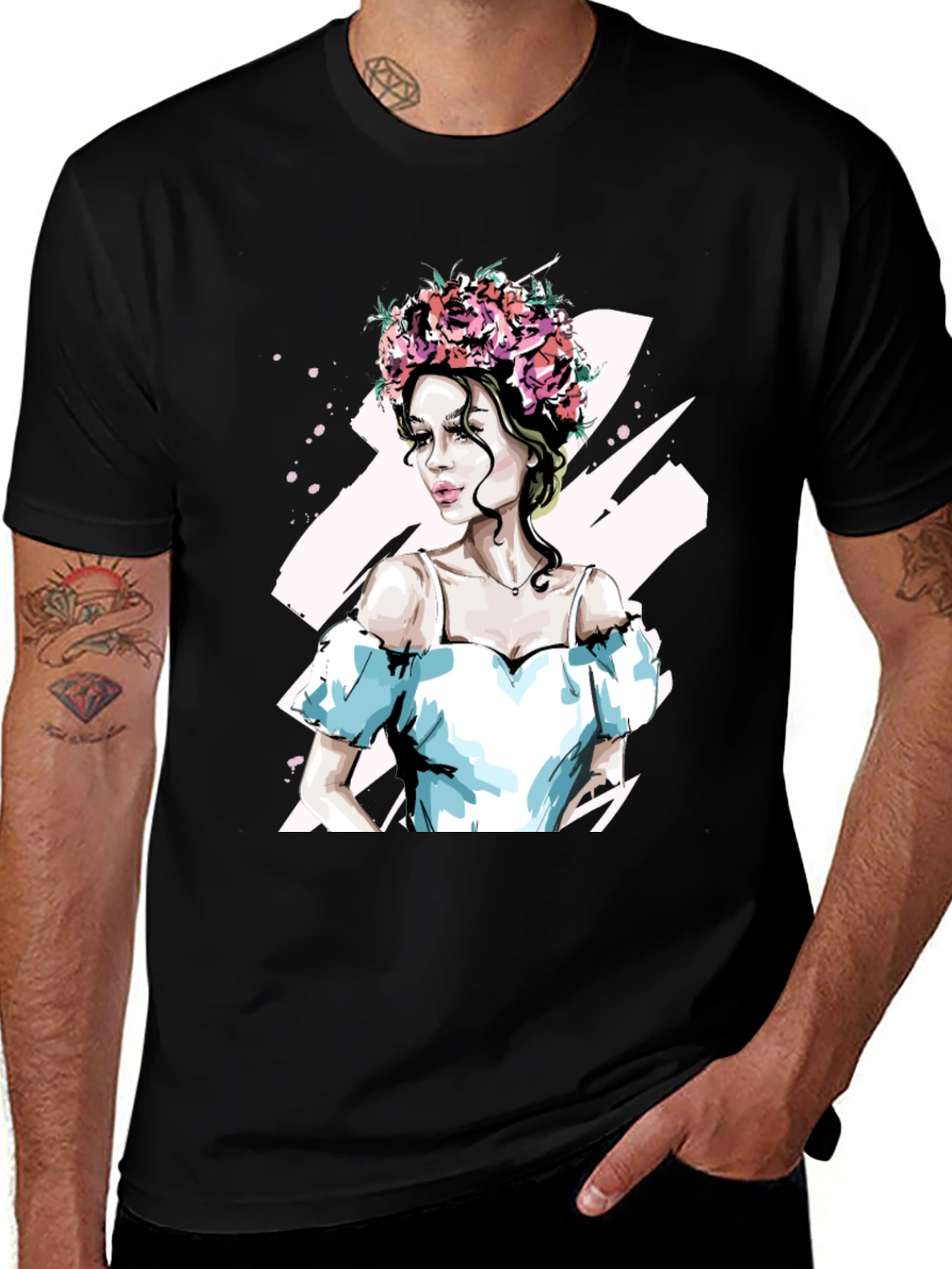 Floral Crown Woman Graphic Tee