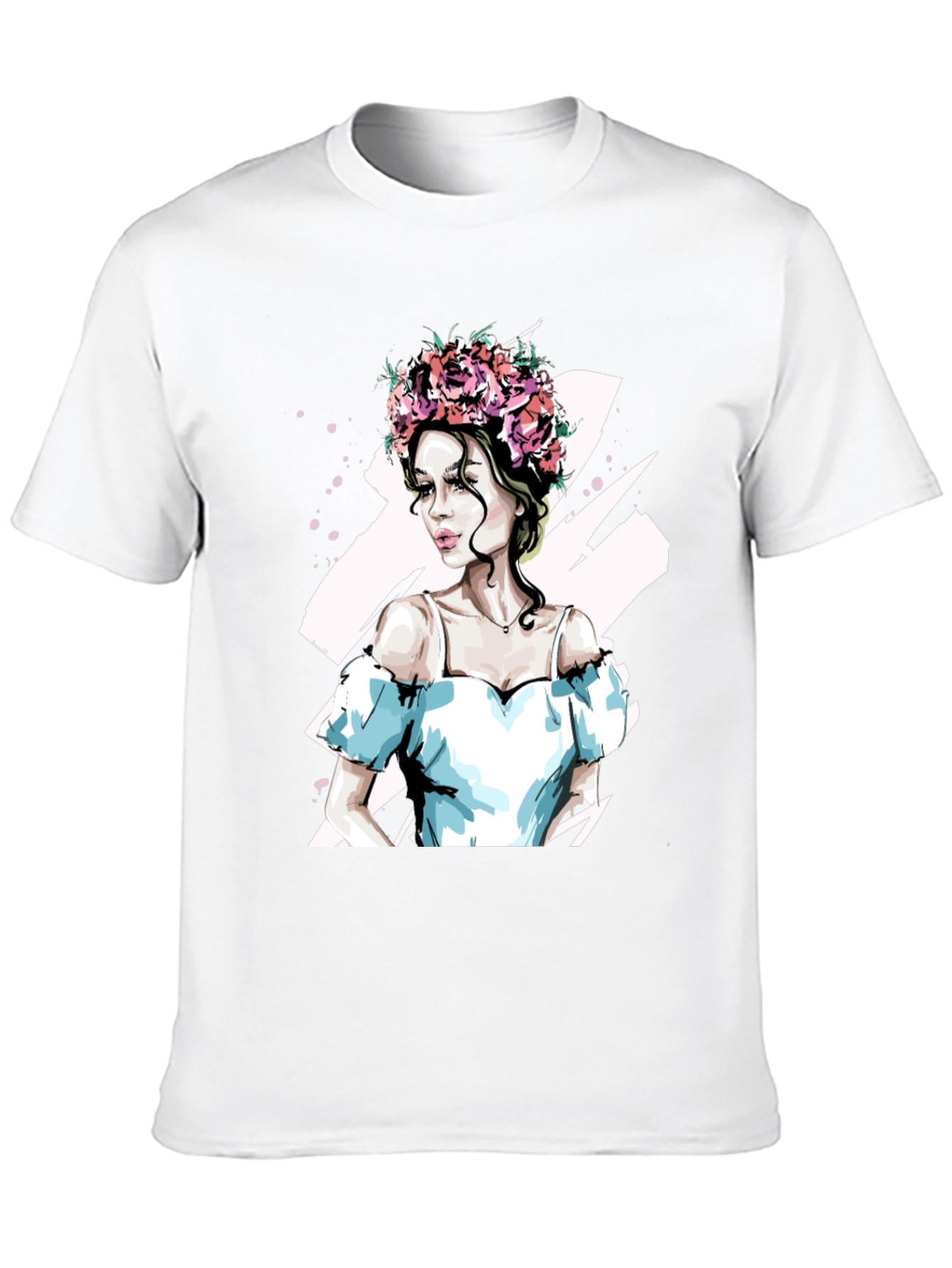 Floral Crown Woman Graphic Tee
