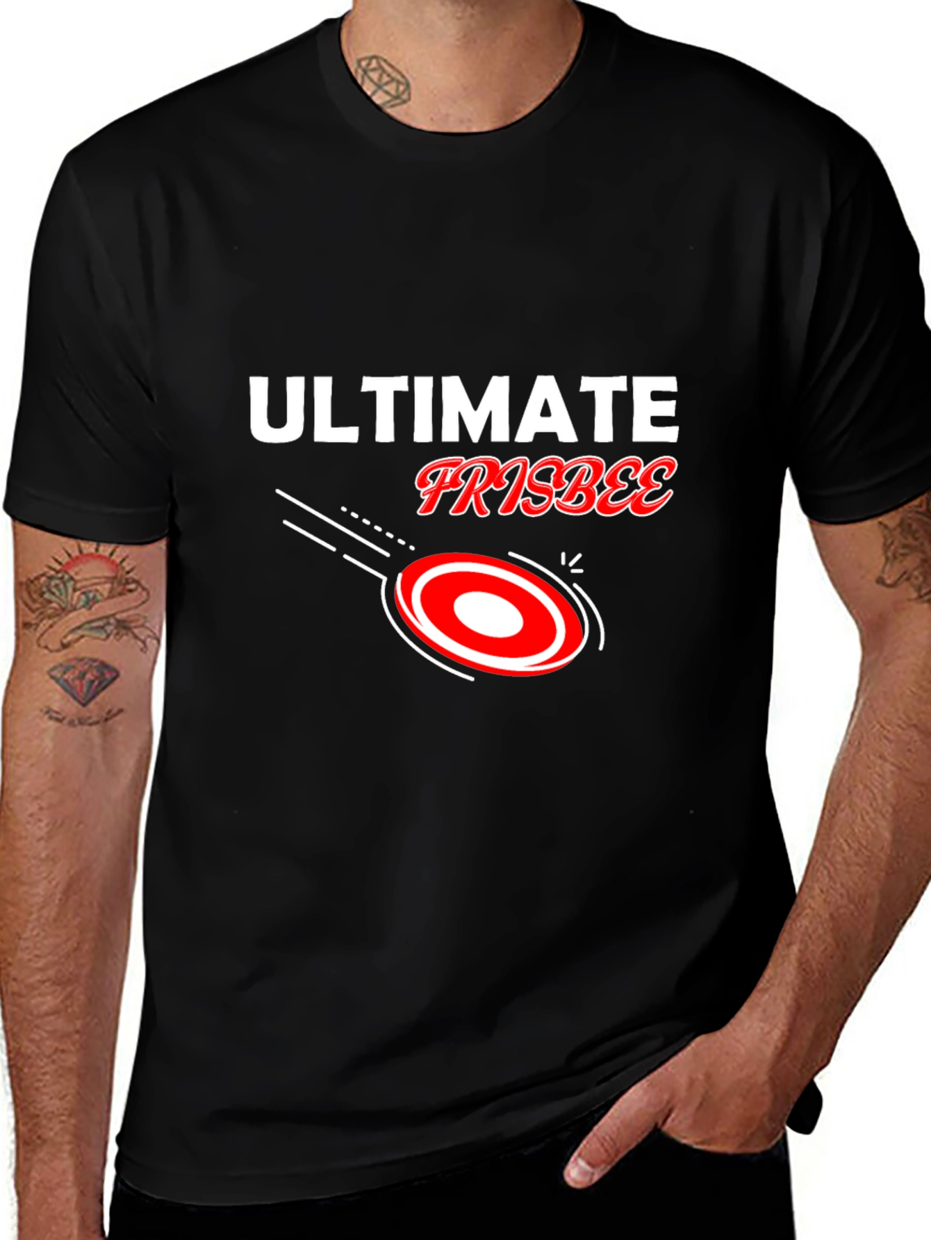 Ultimate Frisbee Black T-Shirt