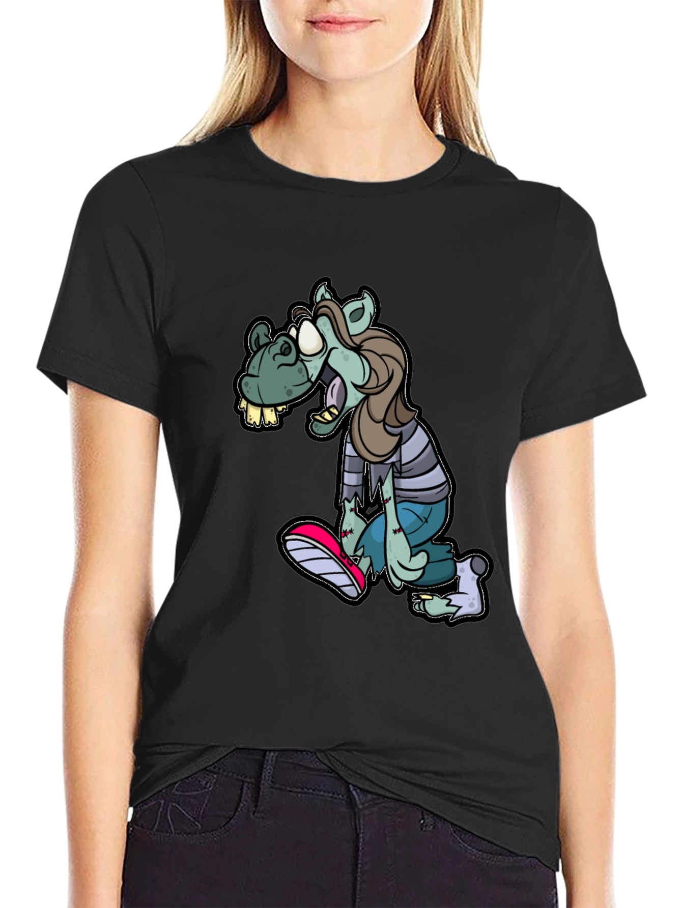 Zombie Horse Cartoon T-Shirt