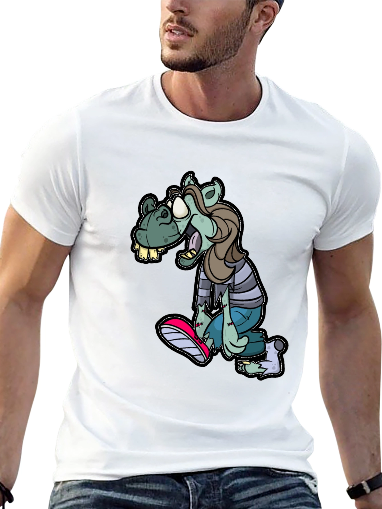Zombie Horse Cartoon T-Shirt