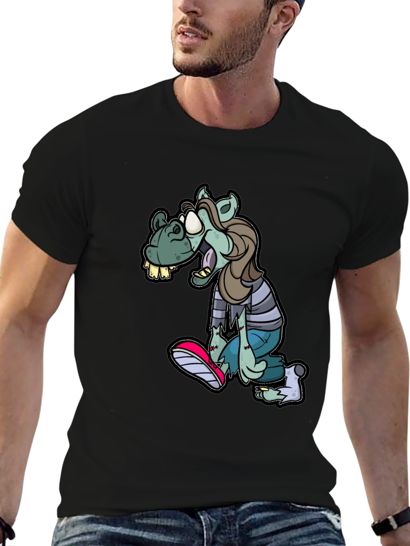 Zombie Horse Cartoon T-Shirt