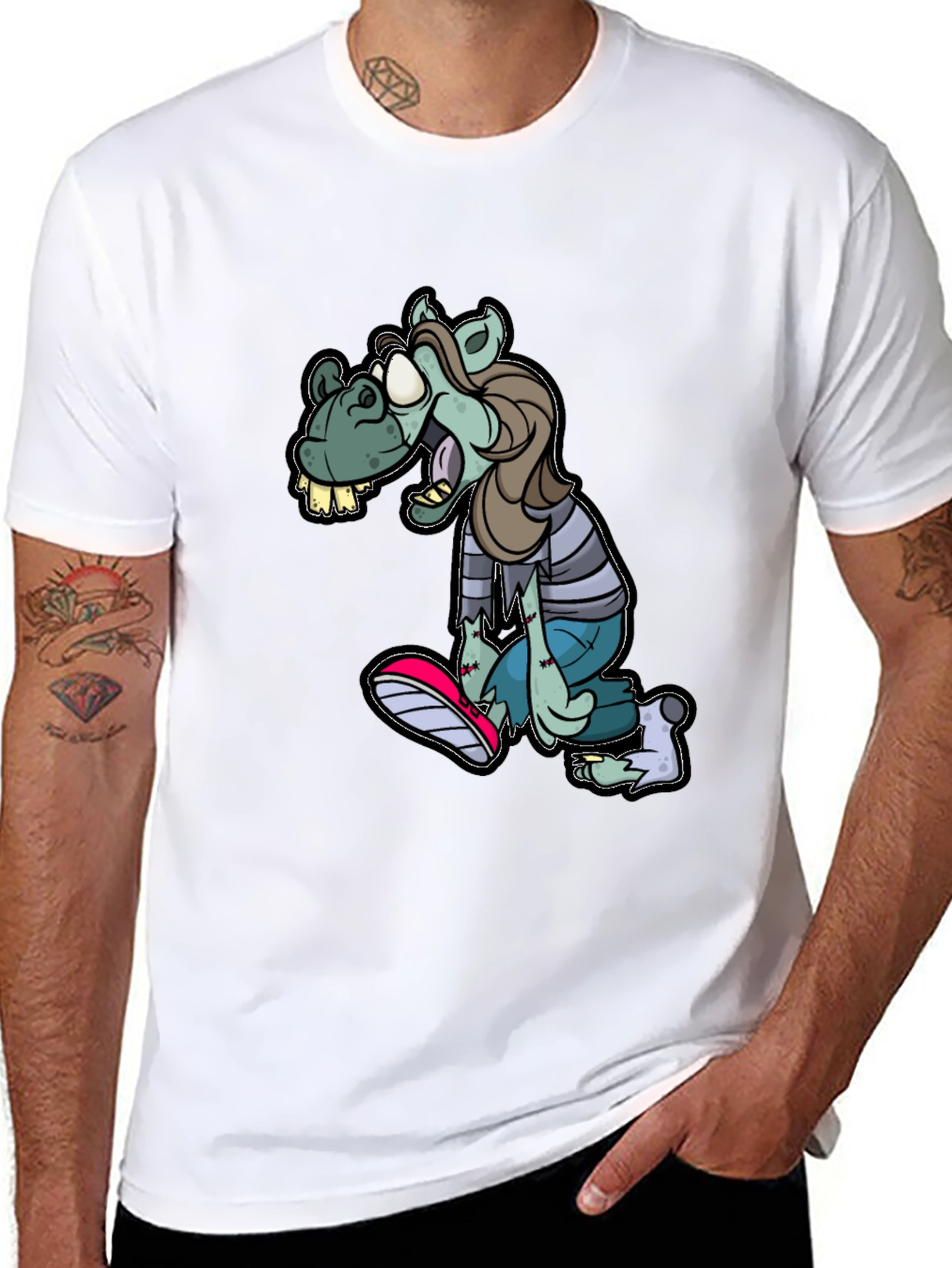 Zombie Horse Cartoon T-Shirt