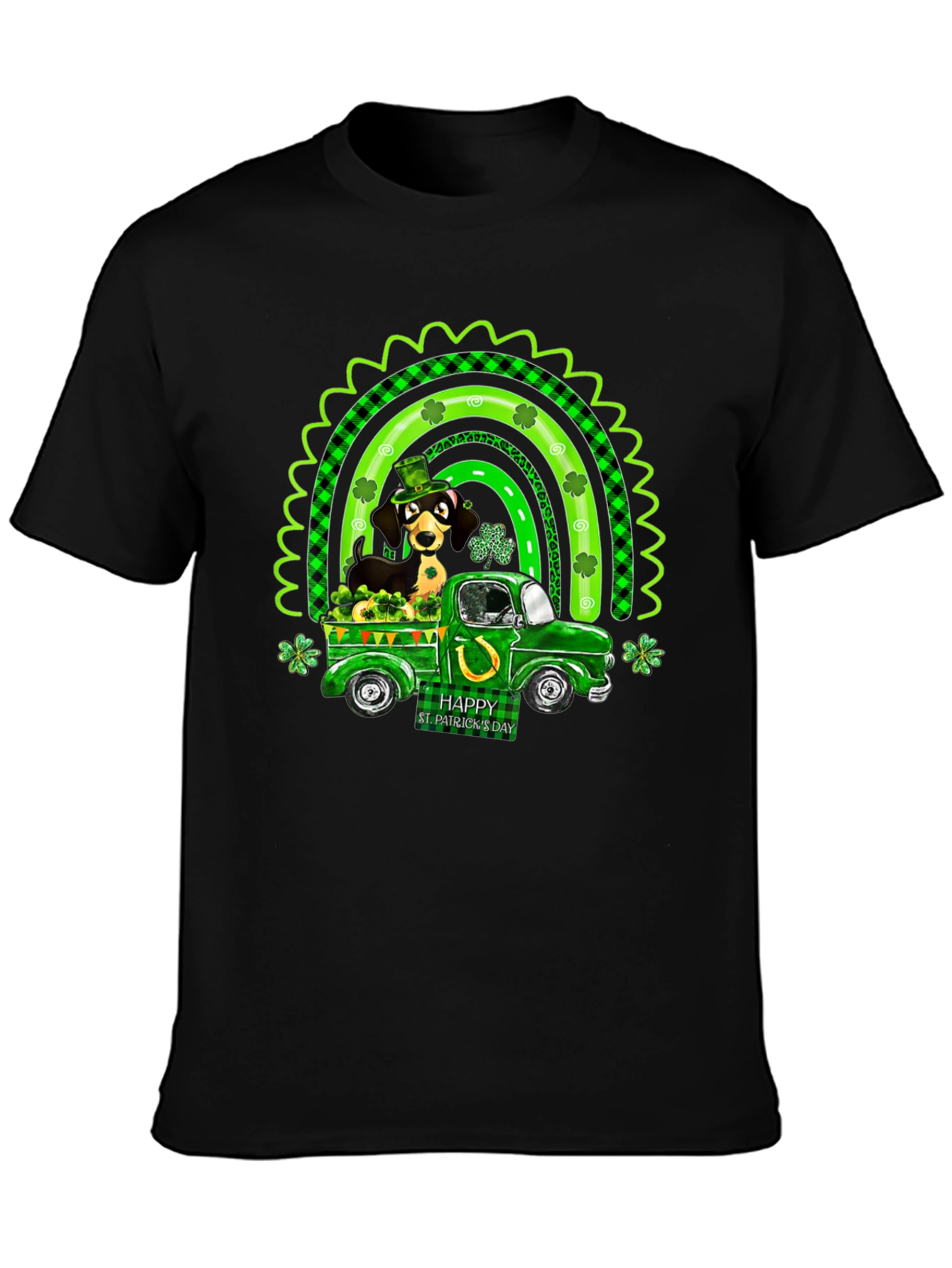 St. Patricks Day Dachshund Dog Truck T-Shirt