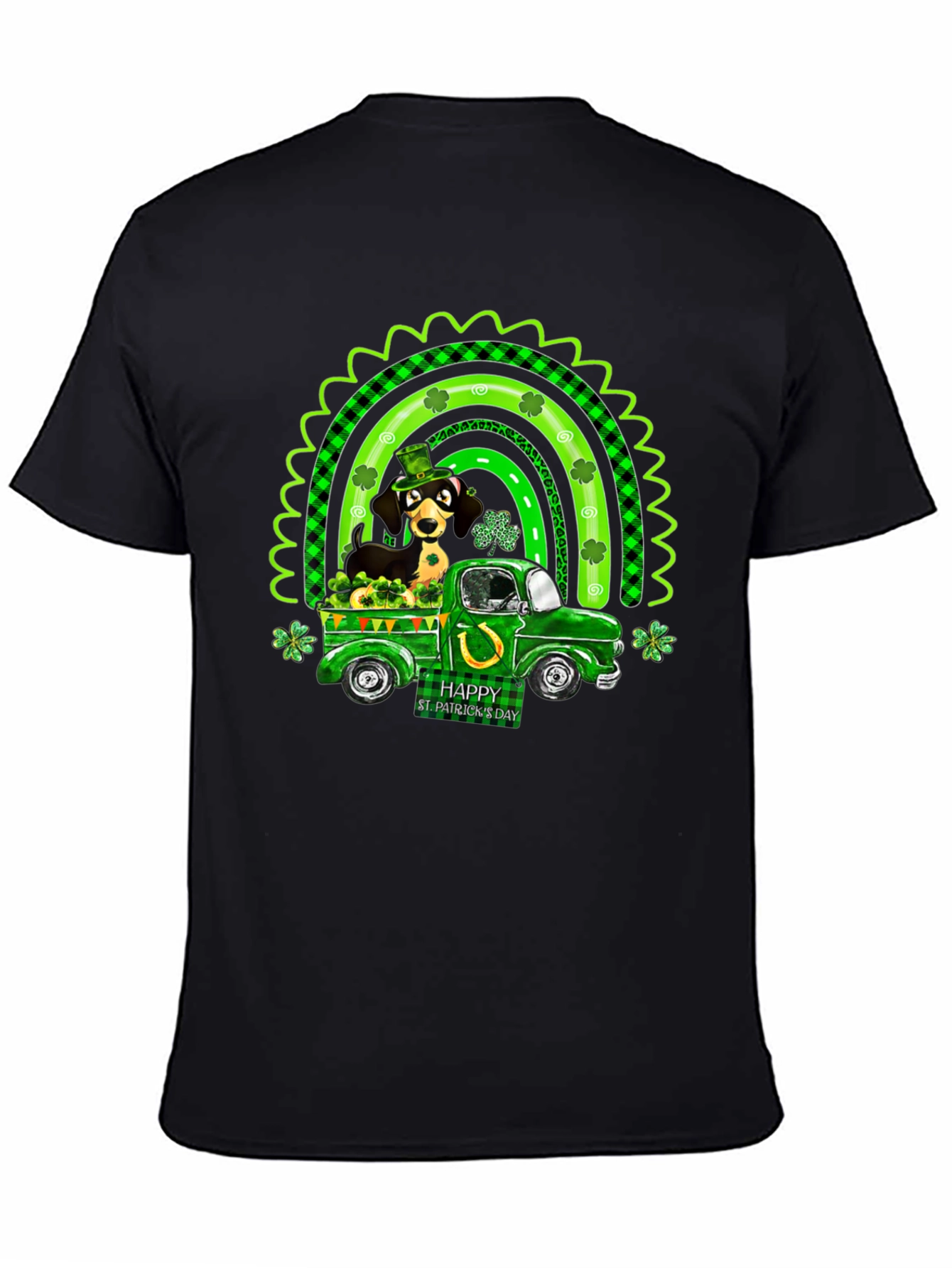 St. Patricks Day Dachshund Dog Truck T-Shirt
