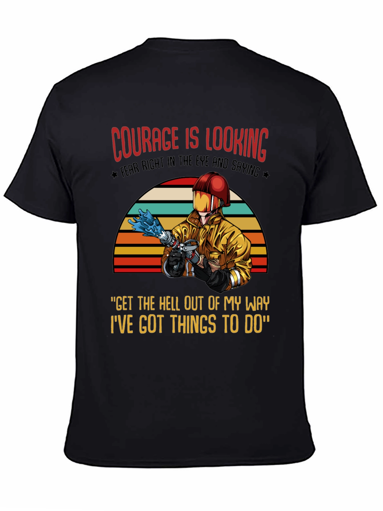 Courage Firefighter Graphic T-Shirt
