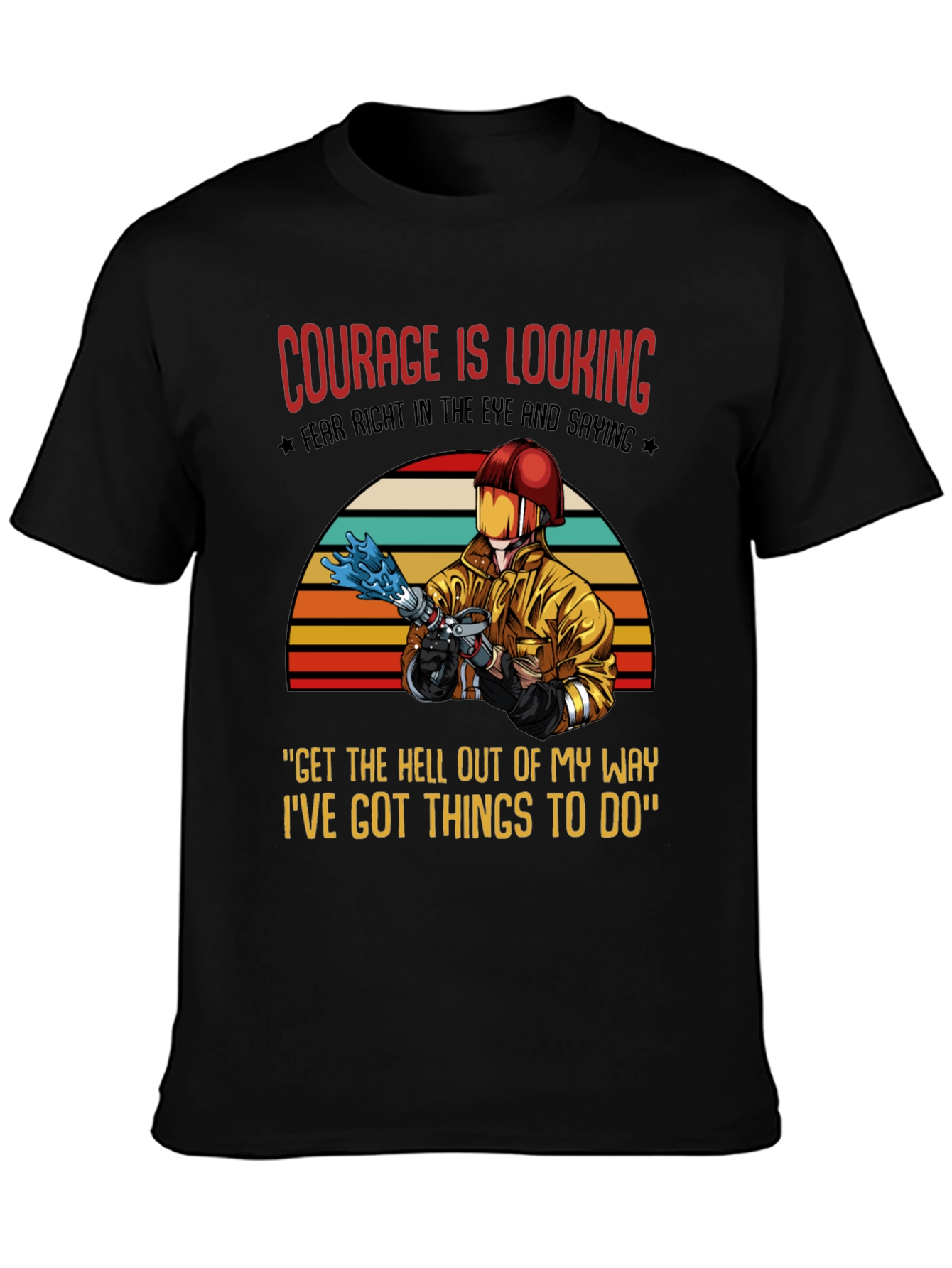 Courage Firefighter Graphic T-Shirt